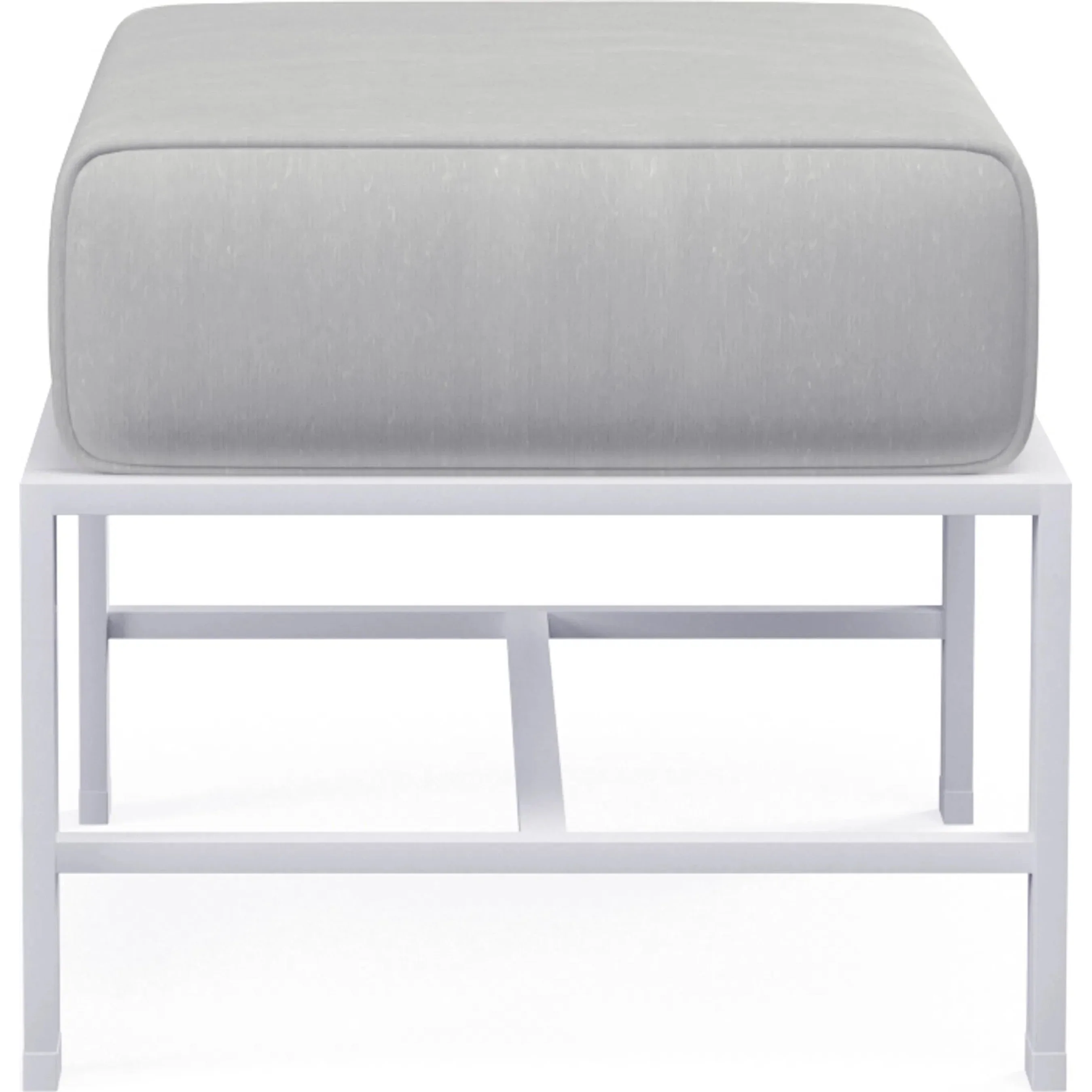 Bristol Outdoor Ottoman in Canvas Flax w/ Self Welt - Image 13