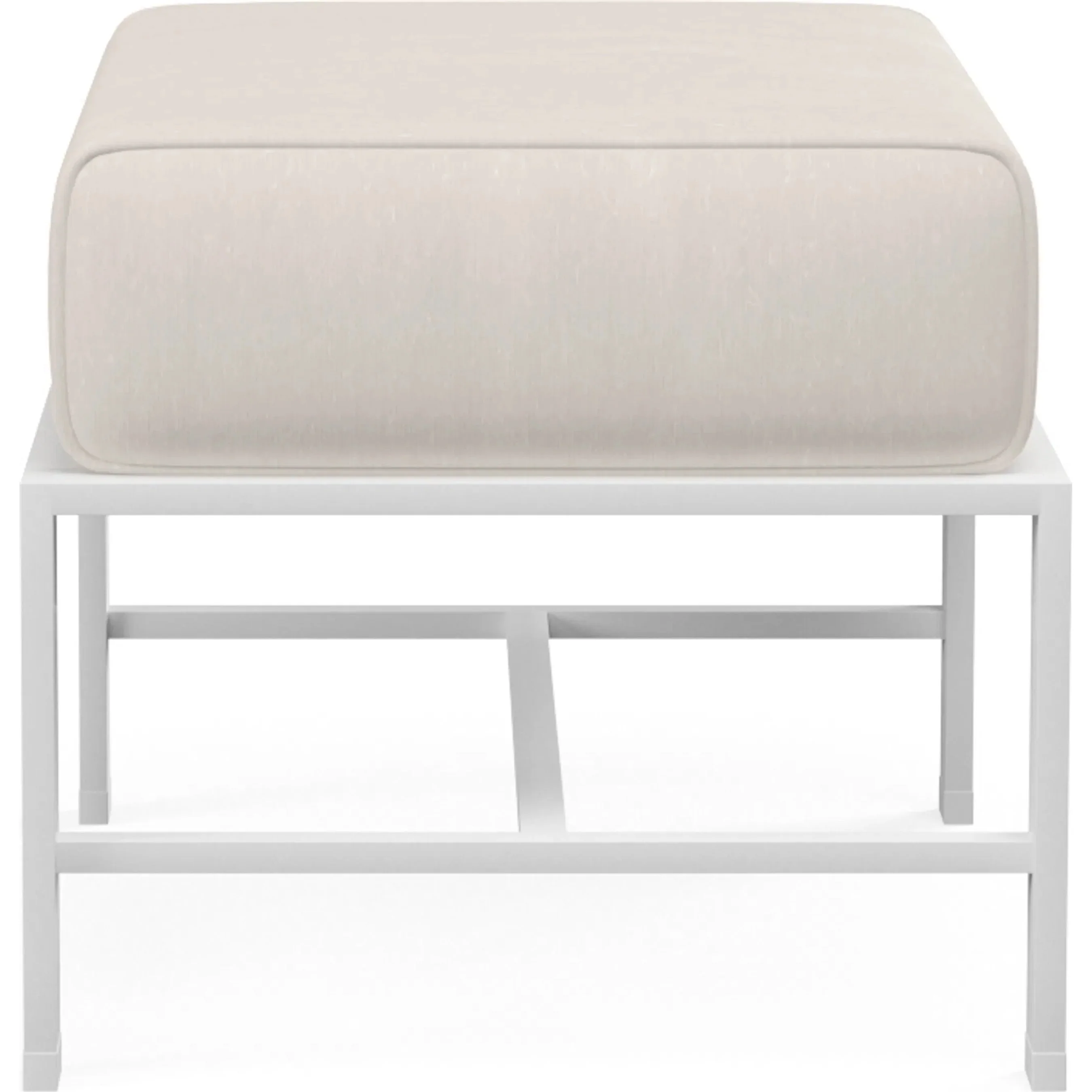 Bristol Outdoor Ottoman in Canvas Flax w/ Self Welt - Image 15