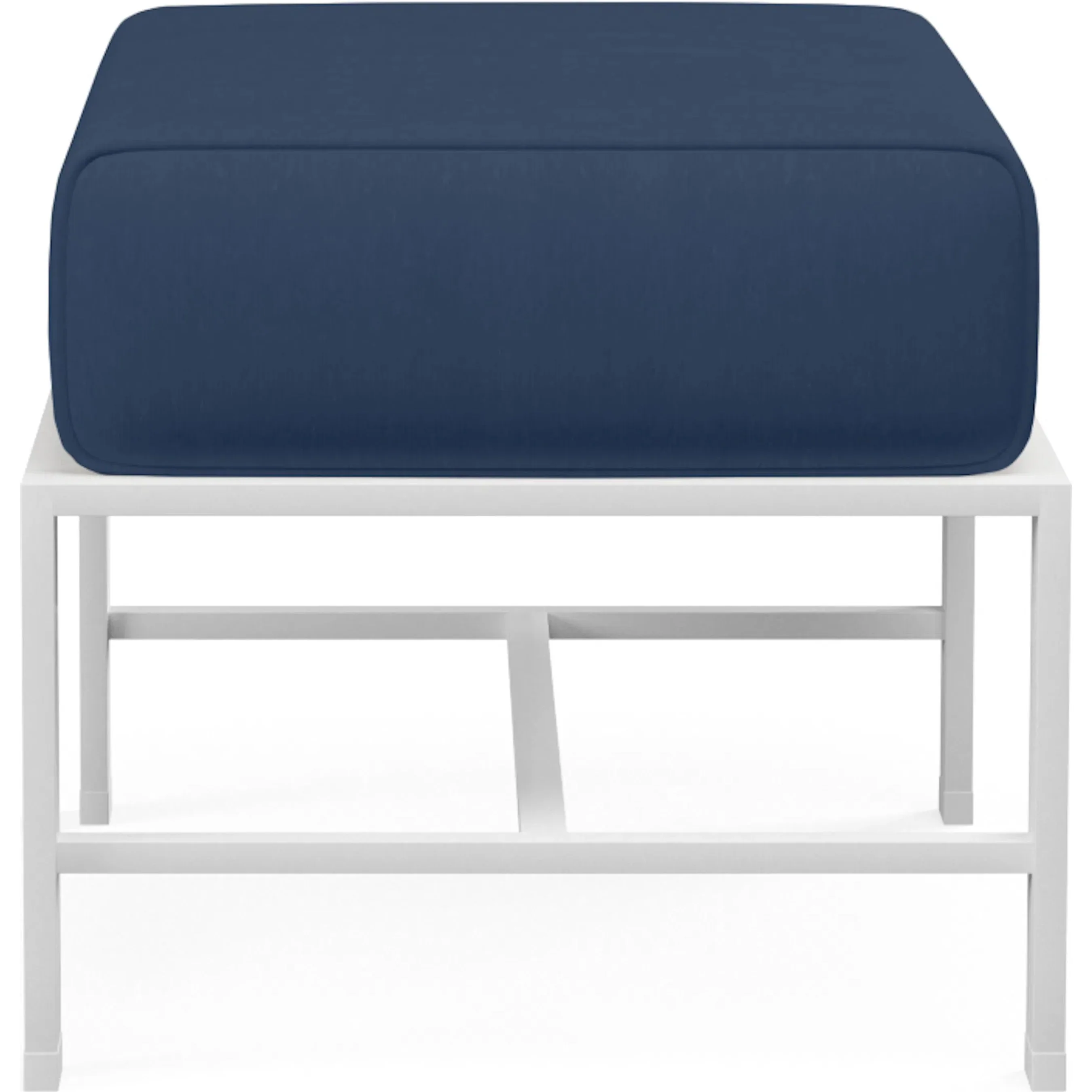 Bristol Outdoor Ottoman in Canvas Flax w/ Self Welt - Image 9