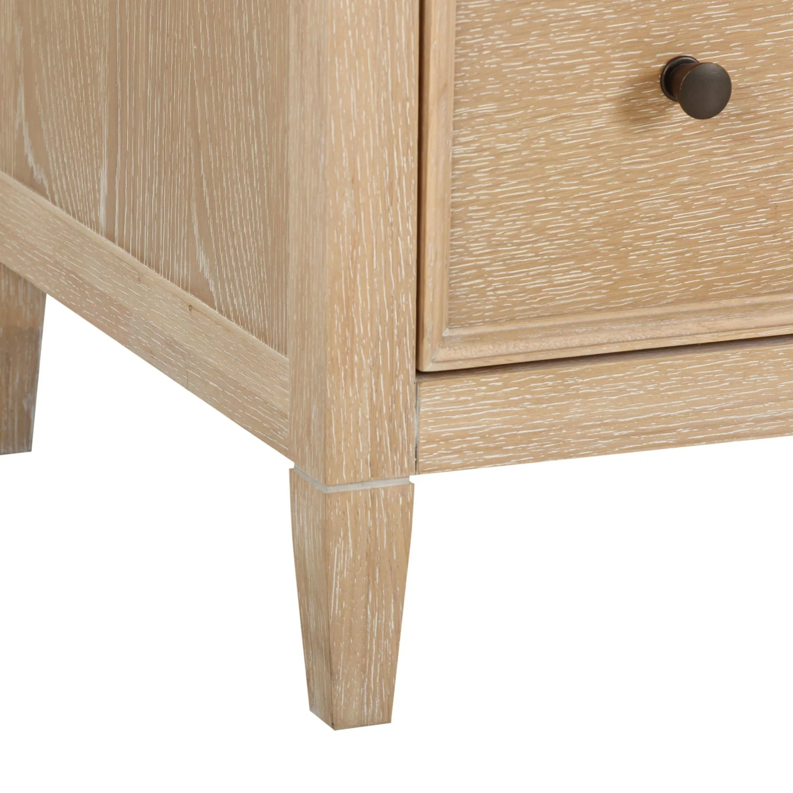 Bristol Park Whitewashed Oak Wood 6-Drawer Dresser - Image 7