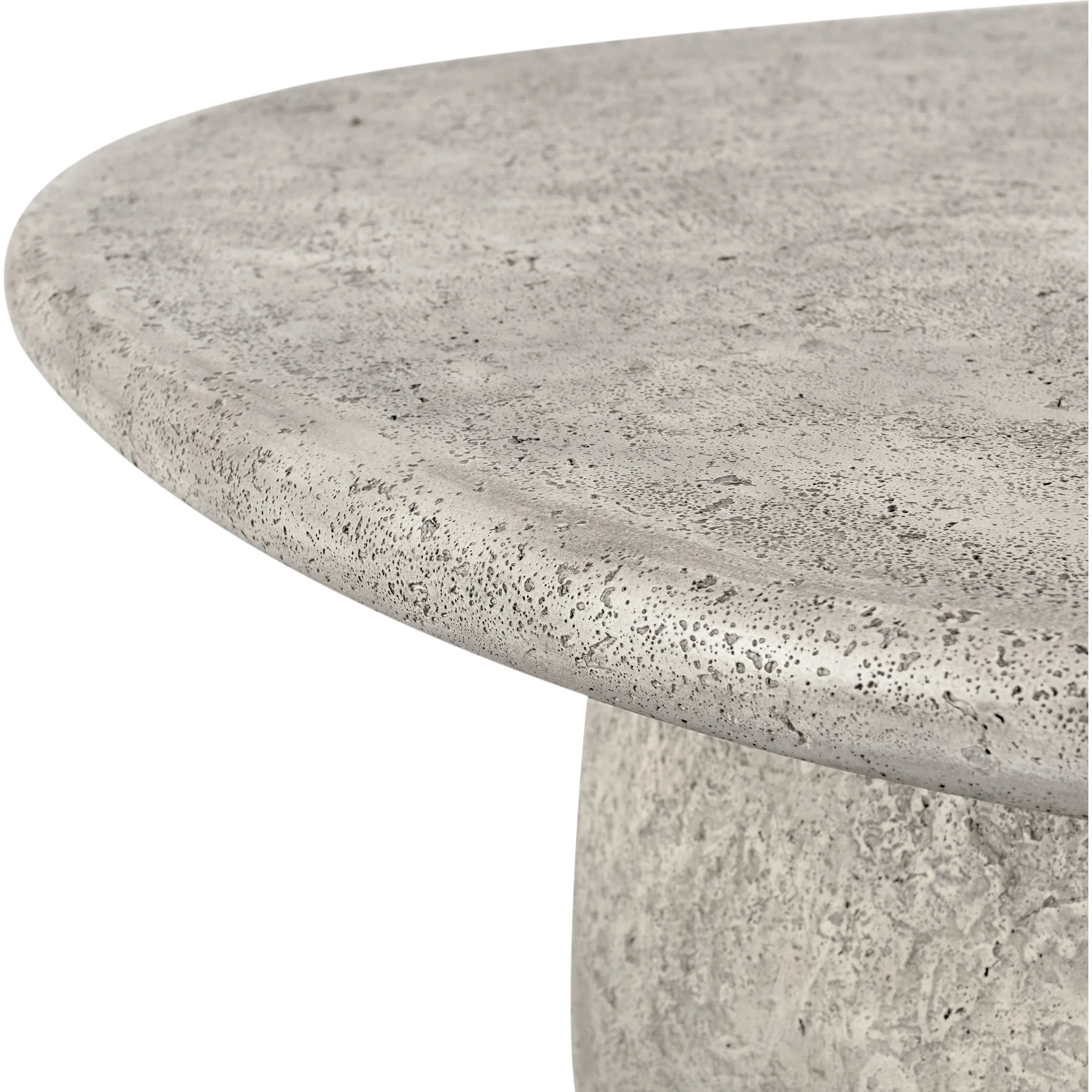Britney Concrete Outdoor Round Coffee Table - Image 5