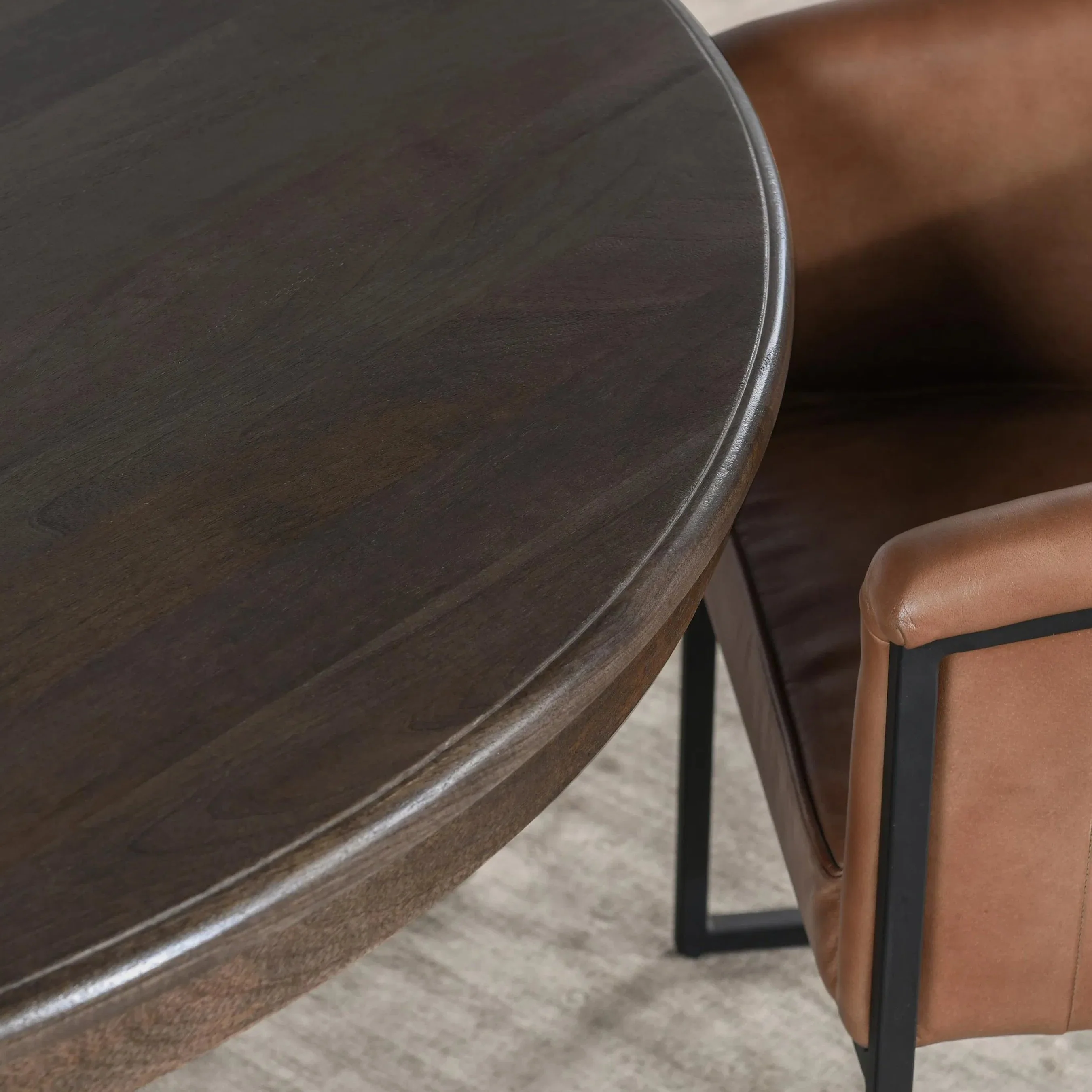 Brookside Round Mango Wood Dinning Table - Image 11