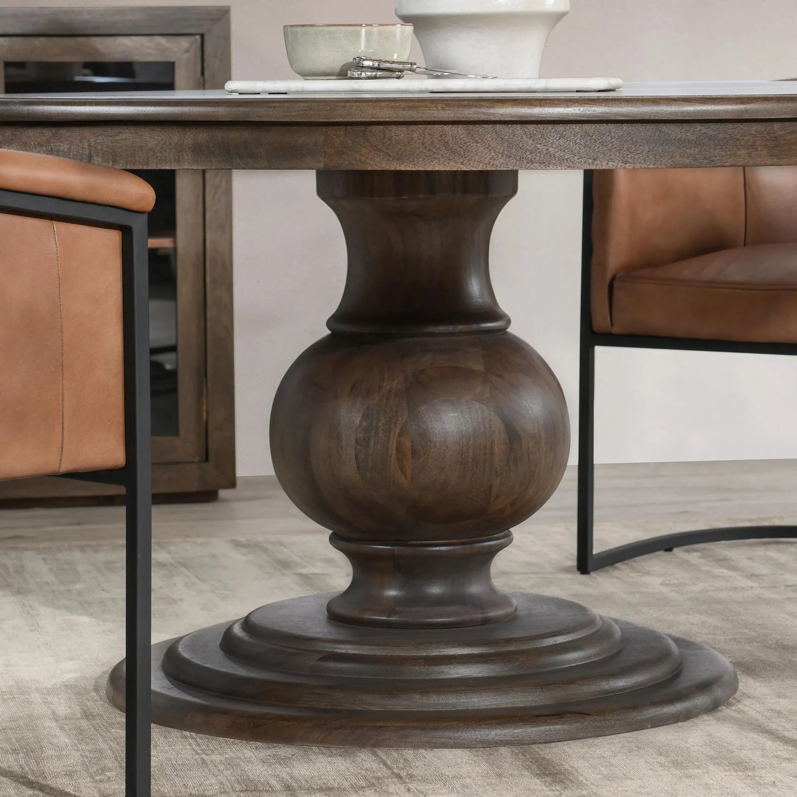 Brookside Round Mango Wood Dinning Table - Image 13