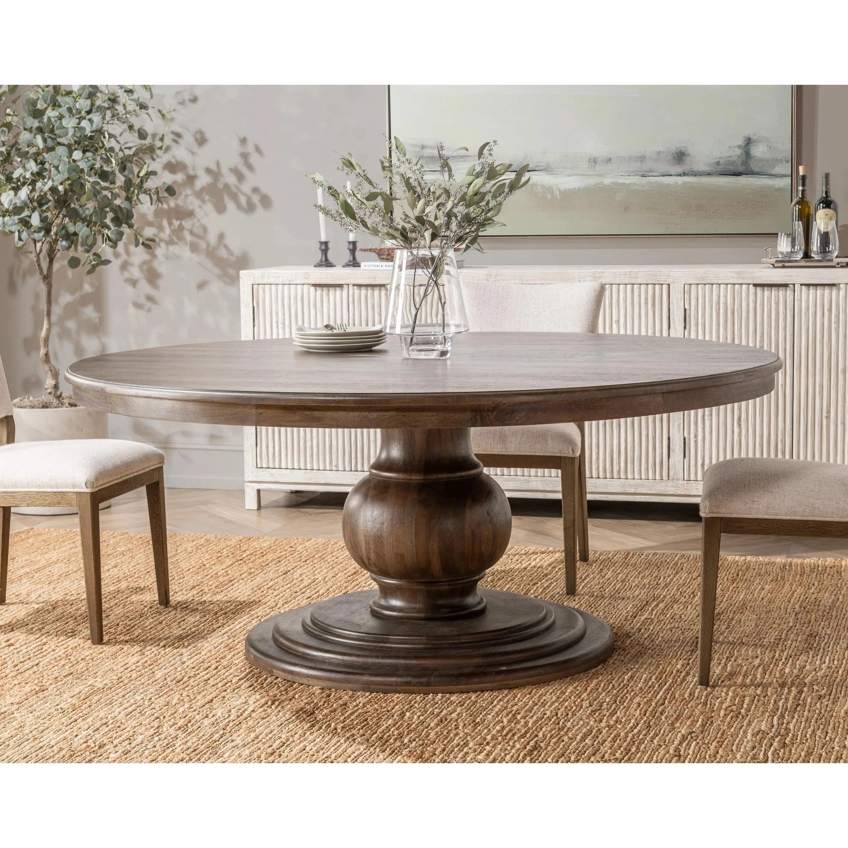 Brookside Round Mango Wood Dinning Table - Image 23