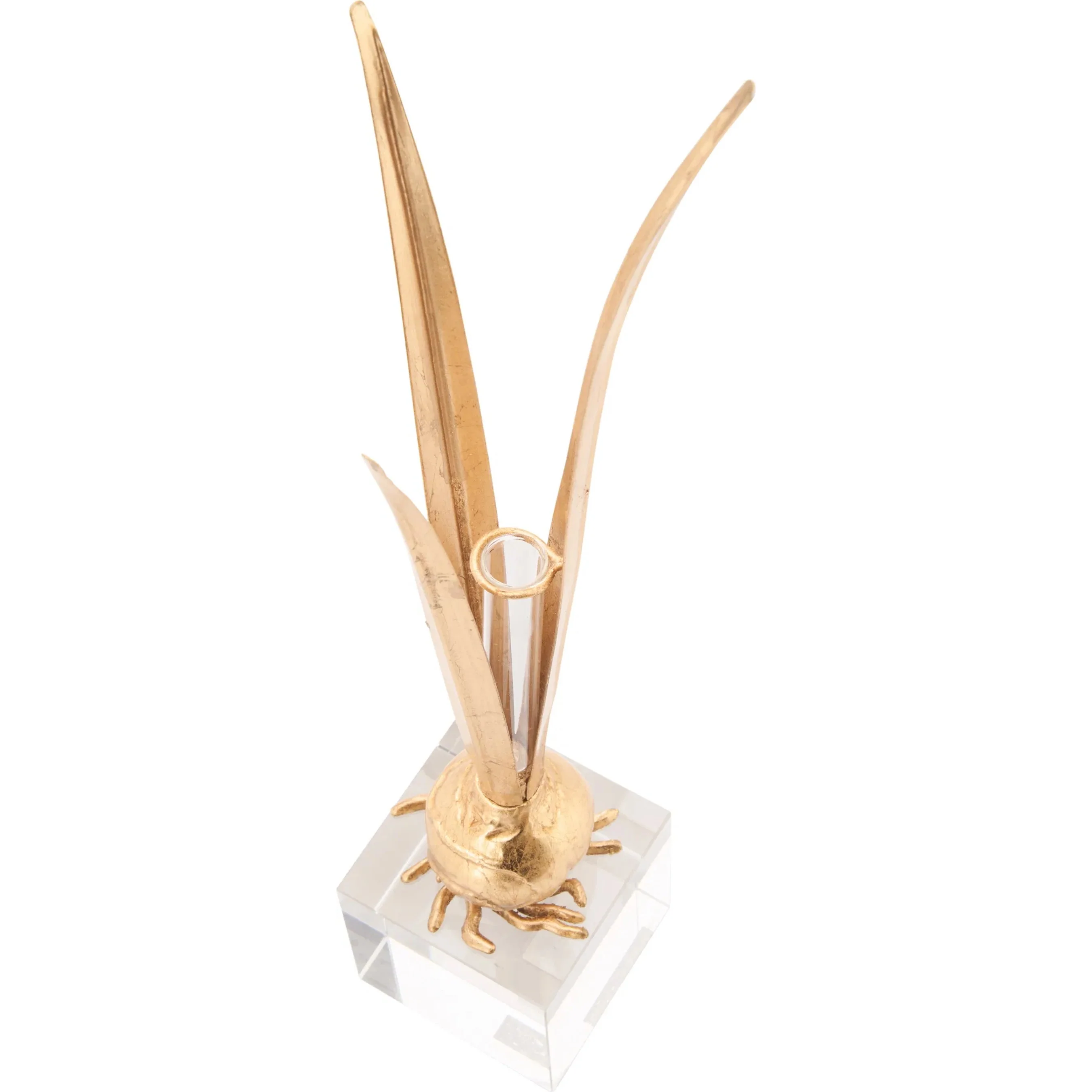 Bulb Gold Leaf Vase - Image 4