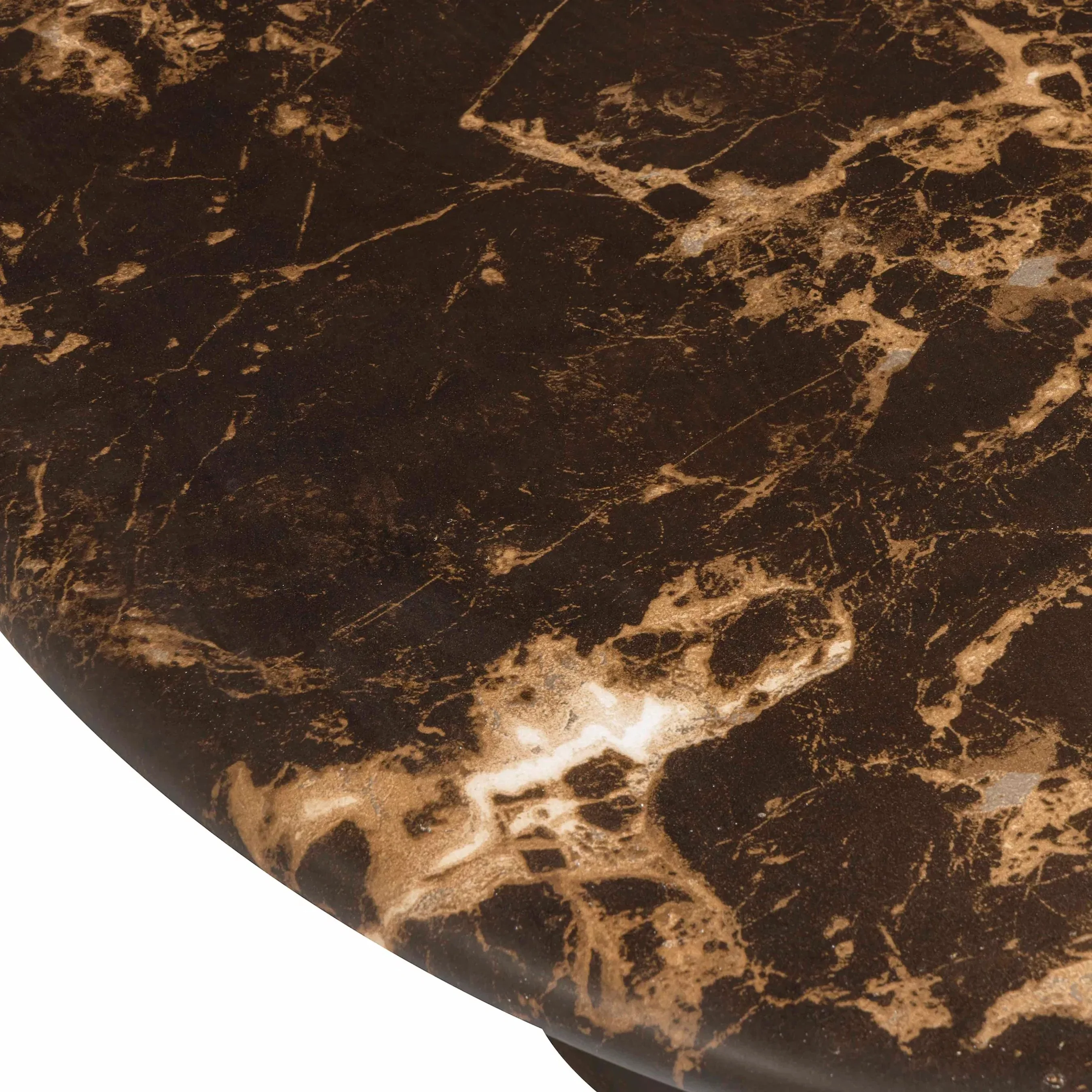 Byron Faux Marble Indoor/Outdoor Round Coffee Table - Image 3