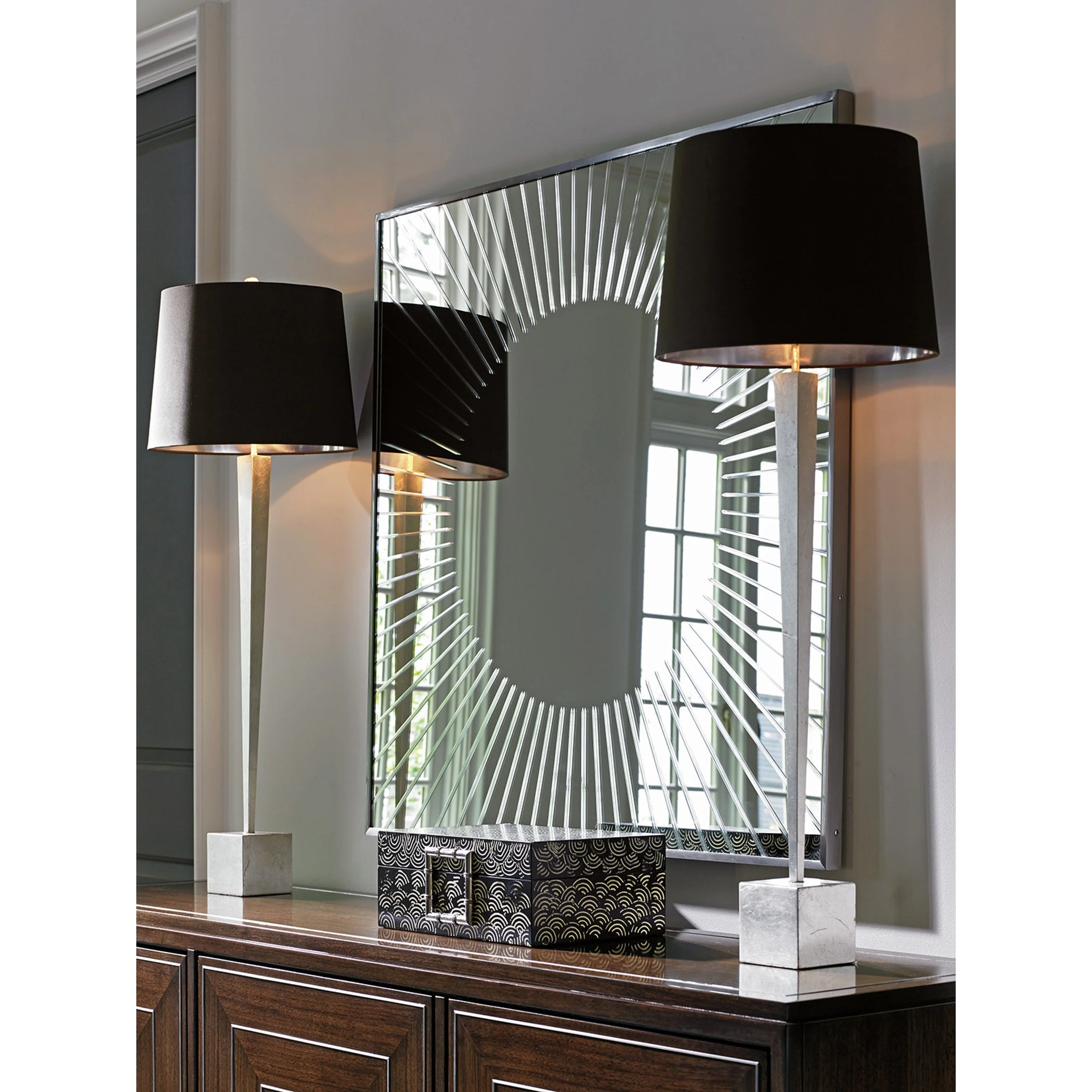 Calliope Square Sunburst Mirror - Image 3
