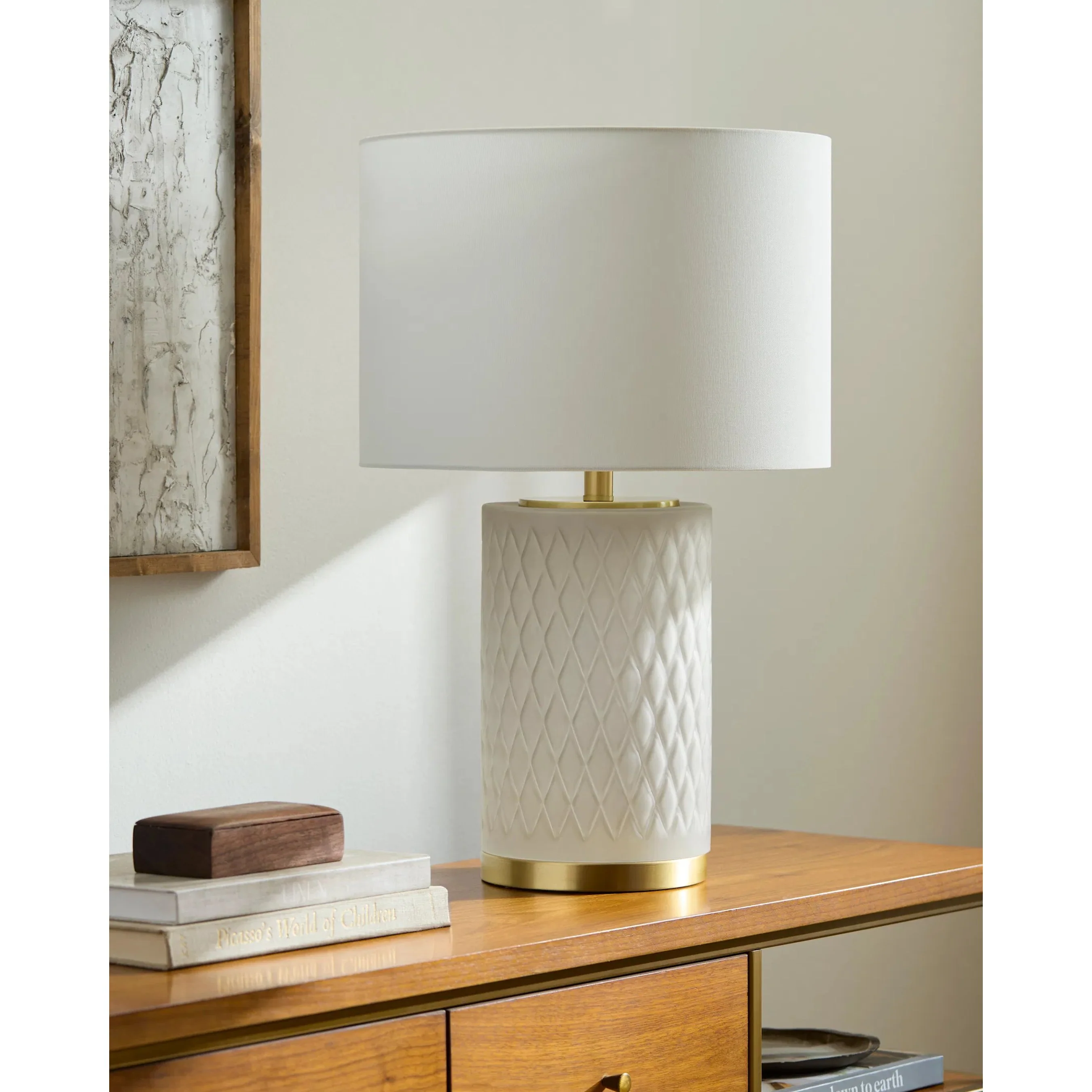 Cancale Accent Table Lamp - White Shade - Image 4