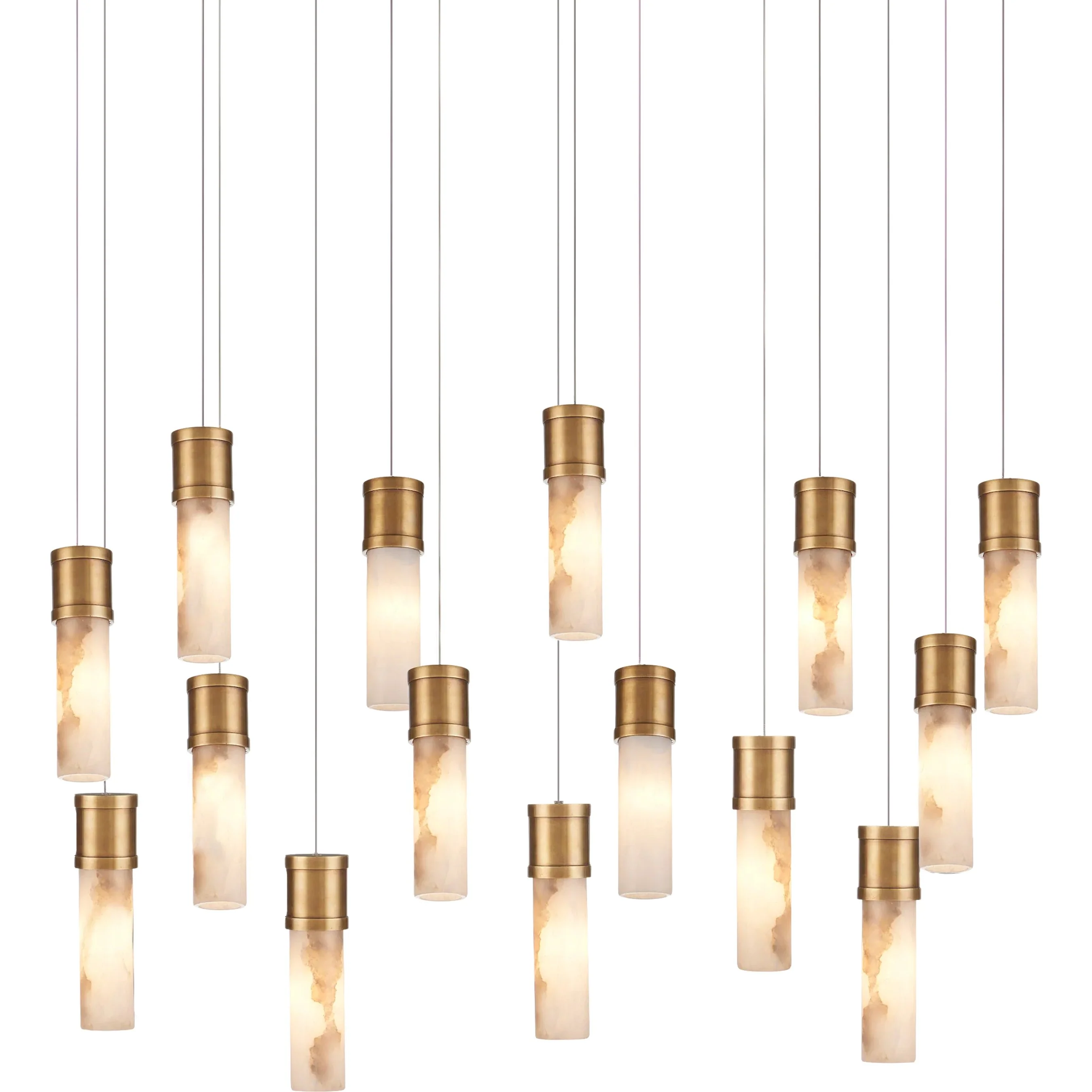 Cannula 15-Light Linear Multi-Drop Pendant
