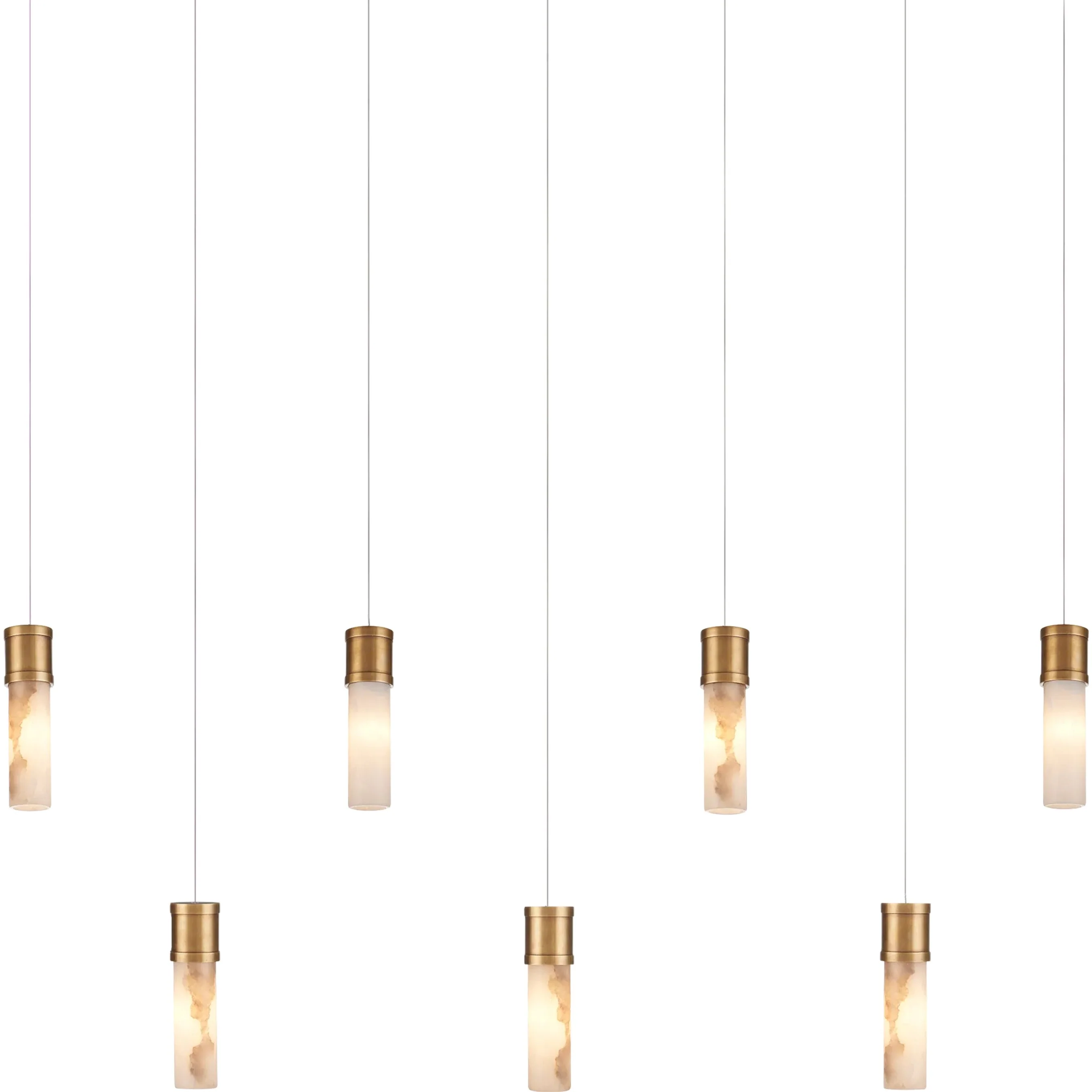 Cannula 7-Light Linear Multi-Drop Pendant