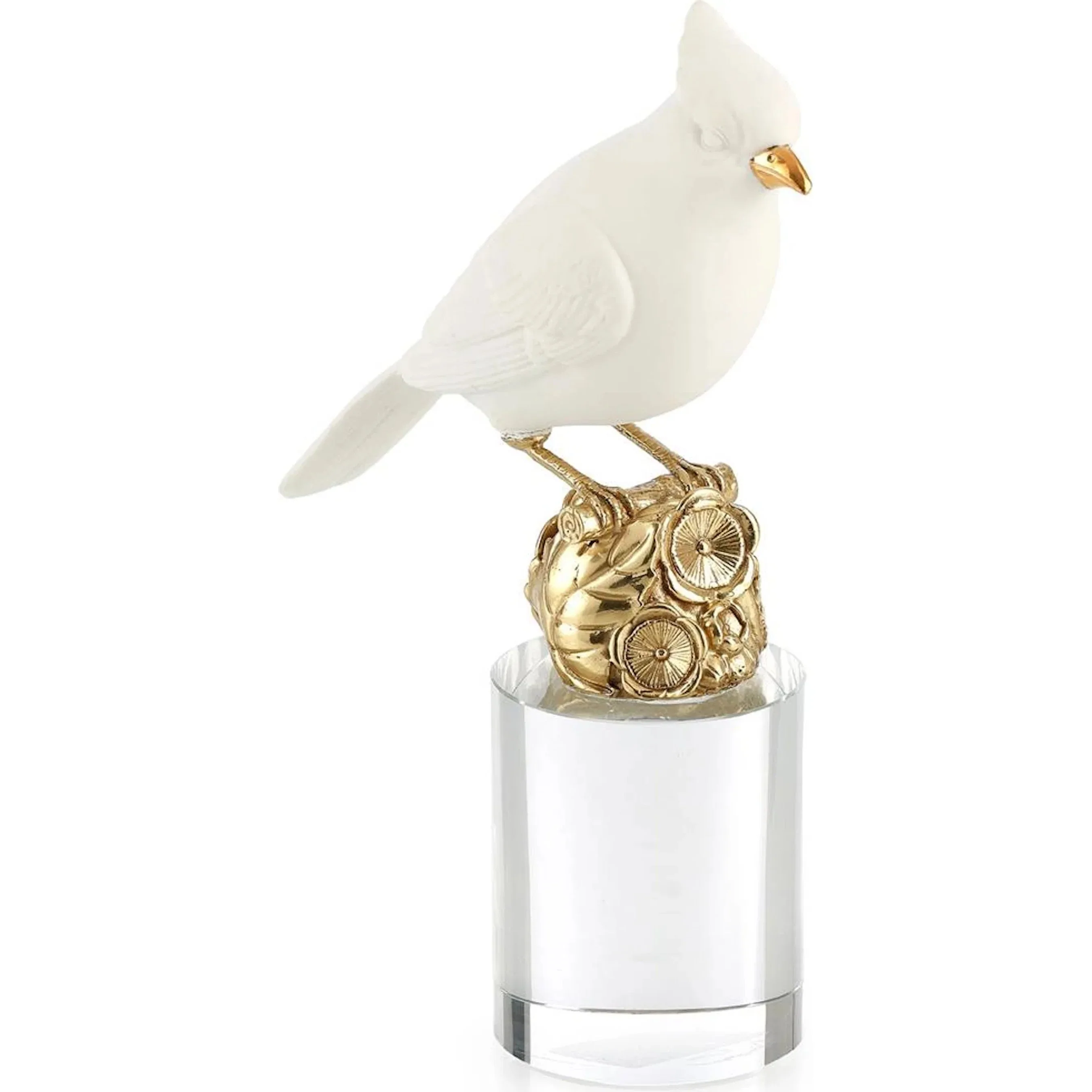Cardinal Sculpture on Crystal