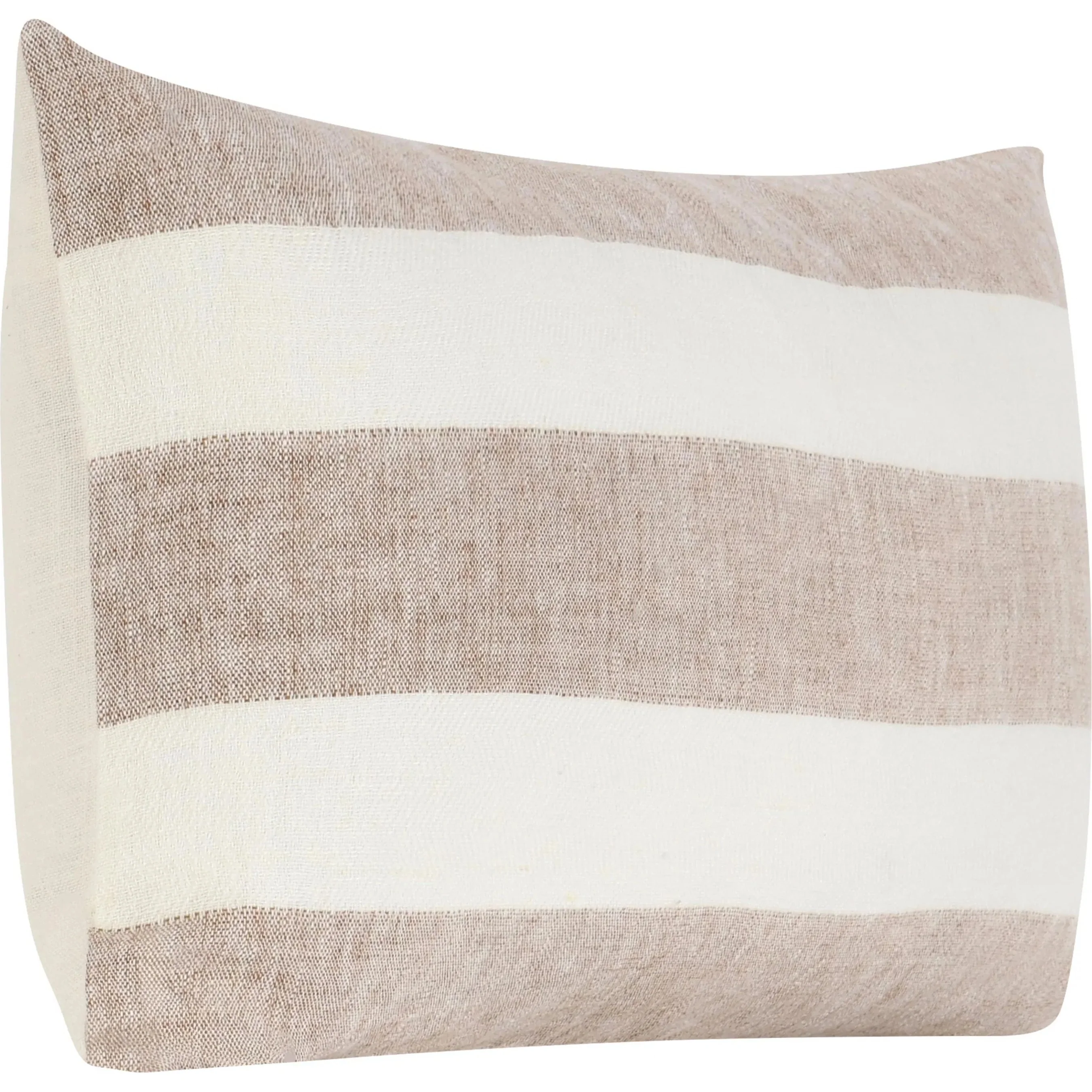 Cardner Belgian Linen Brown Throw Pillow - Image 4