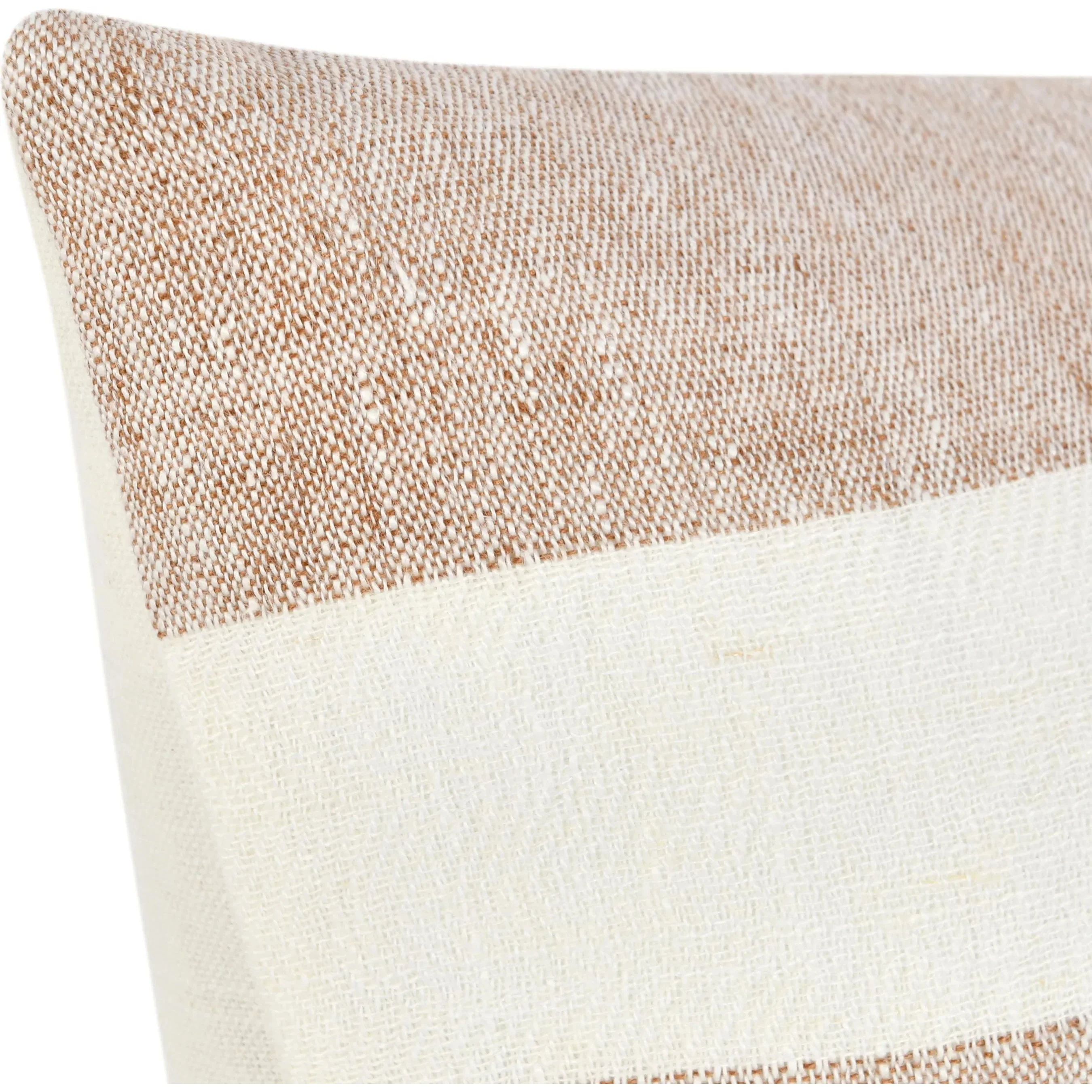 Cardner Belgian Linen Brown Throw Pillow - Image 5