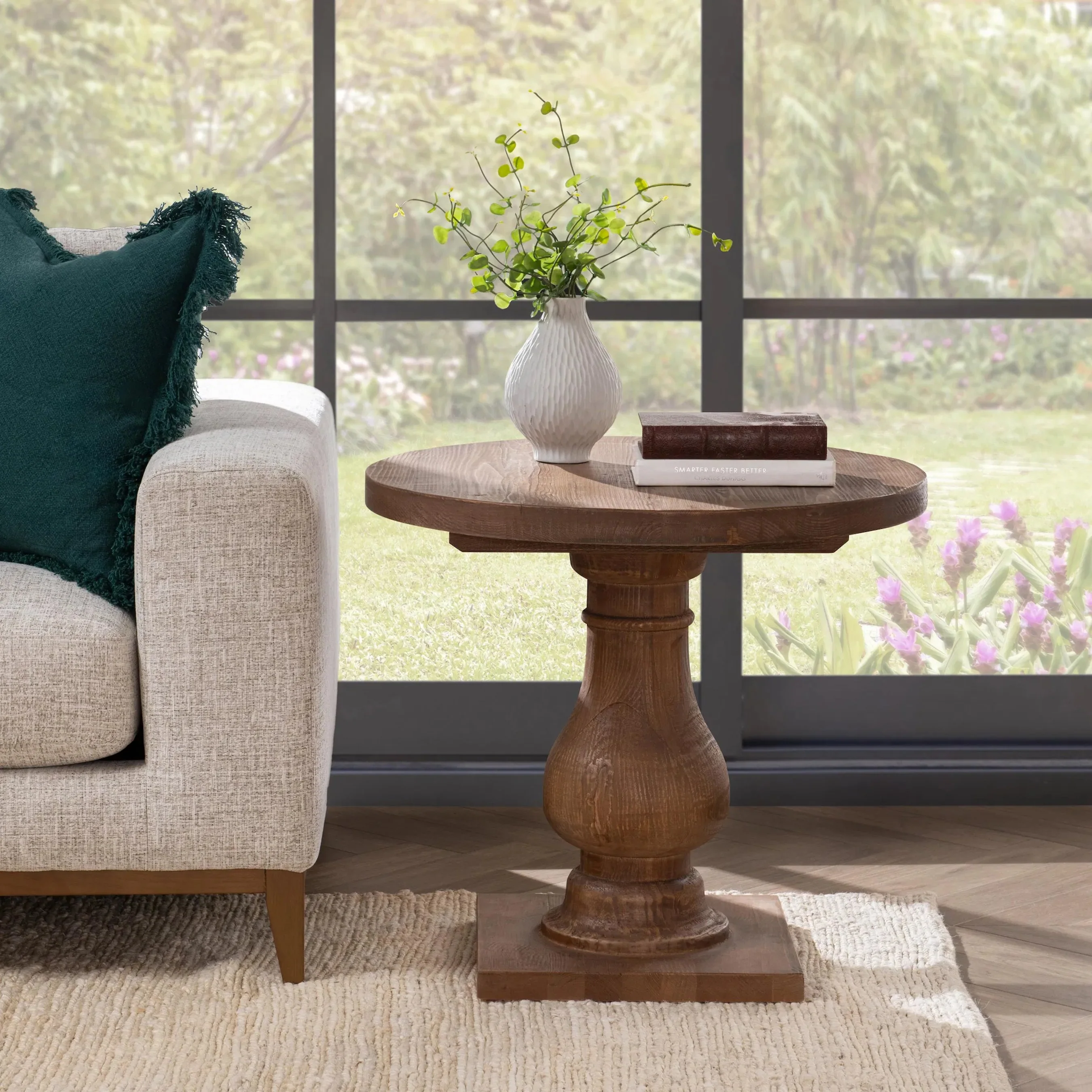 Carolina Reclaimed Pine Round End Table - Image 12