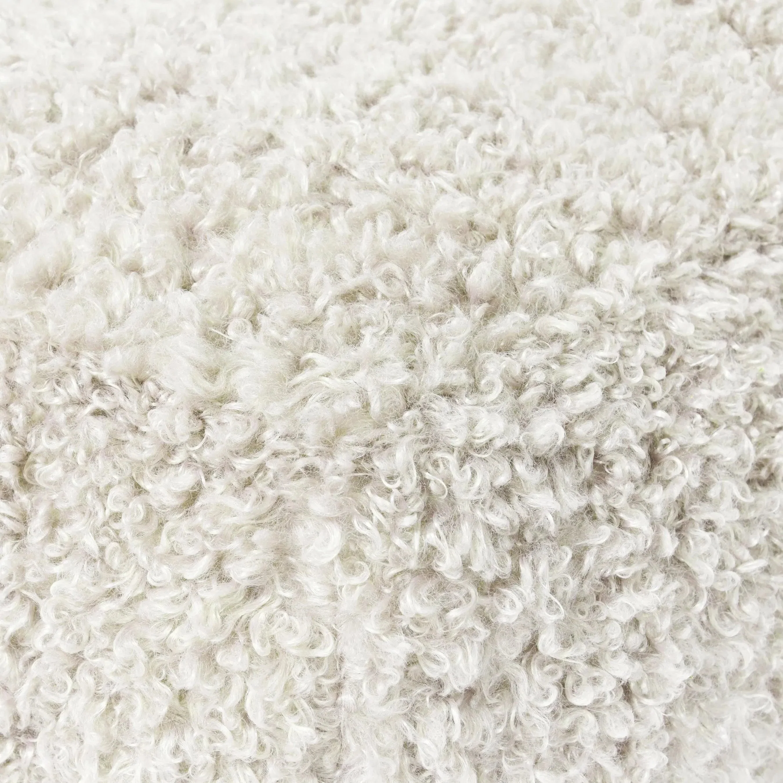 Carters Shearling Ivory Pouf - Image 3
