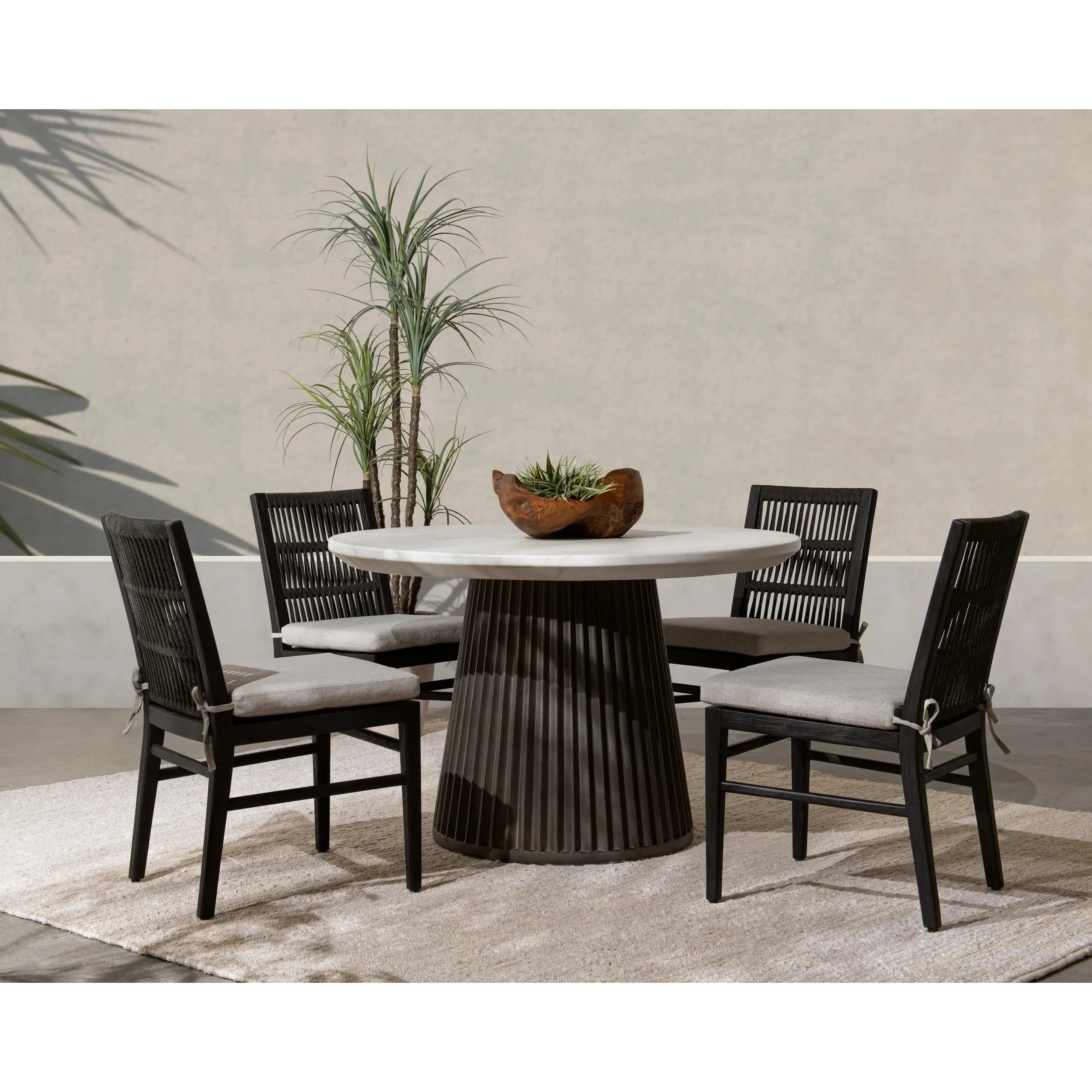 Caspia Outdoor Round Dining Table - Image 8