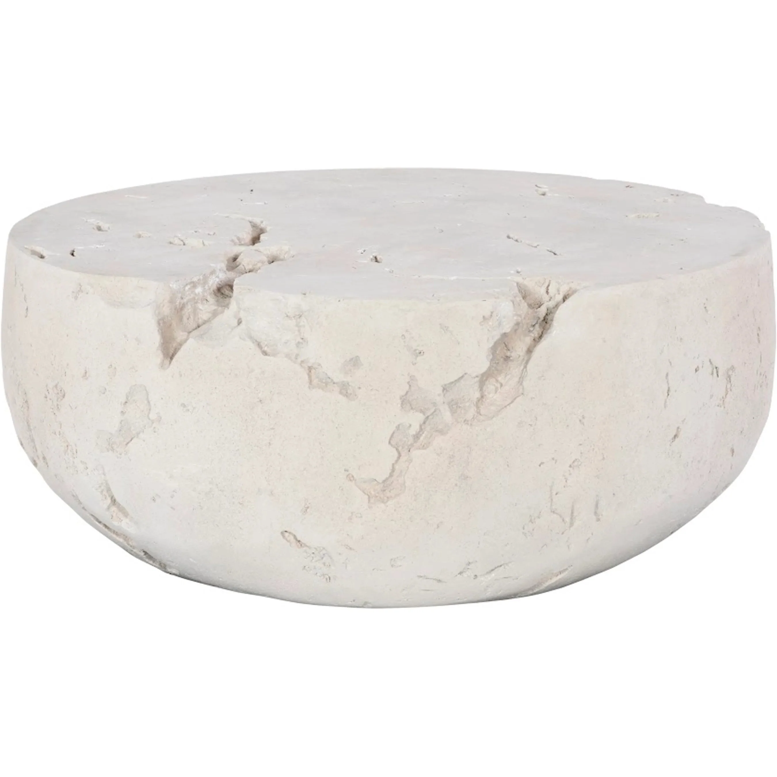 Cast Cheese Stone Round Coffee Table