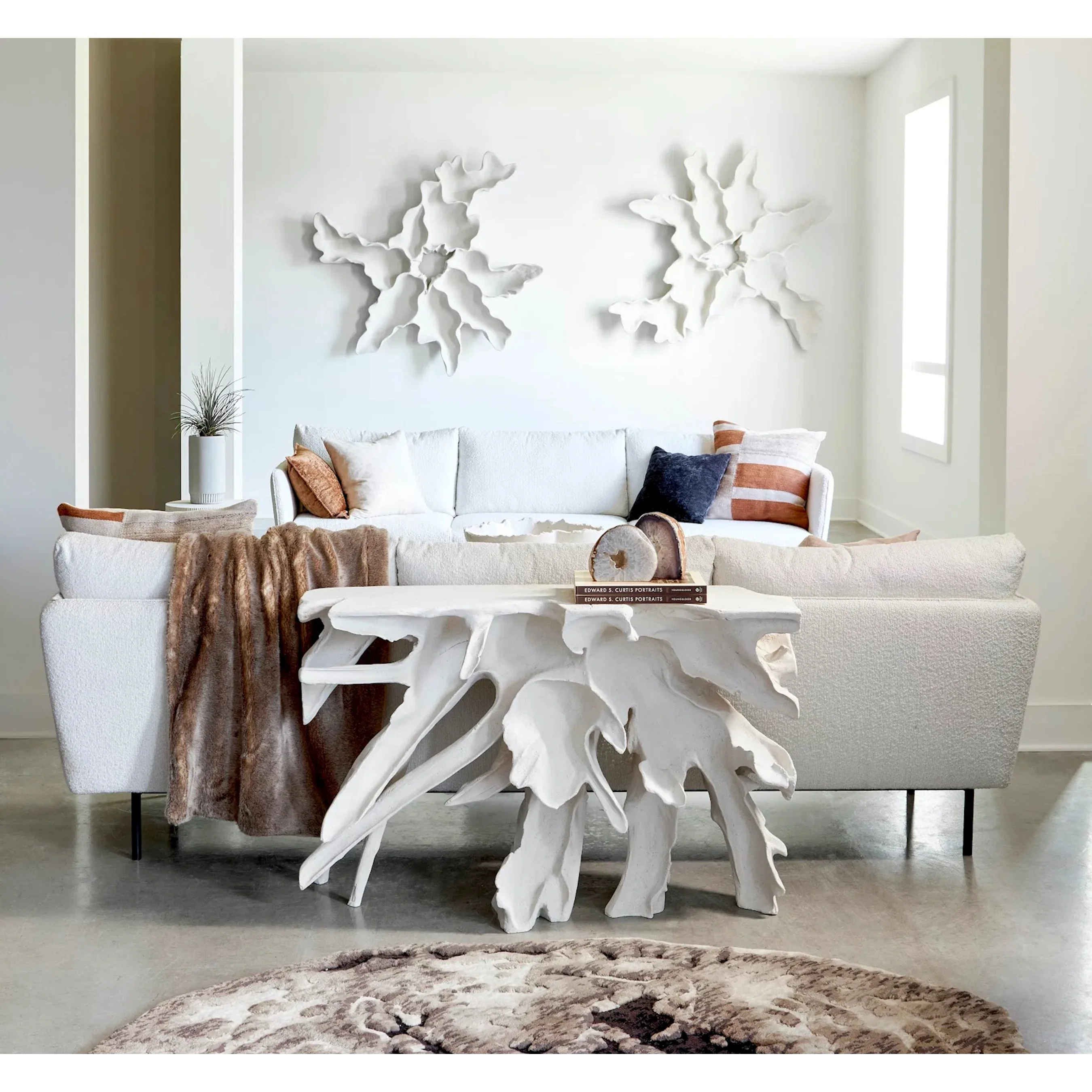 Cast Teak Root Console - Image 4