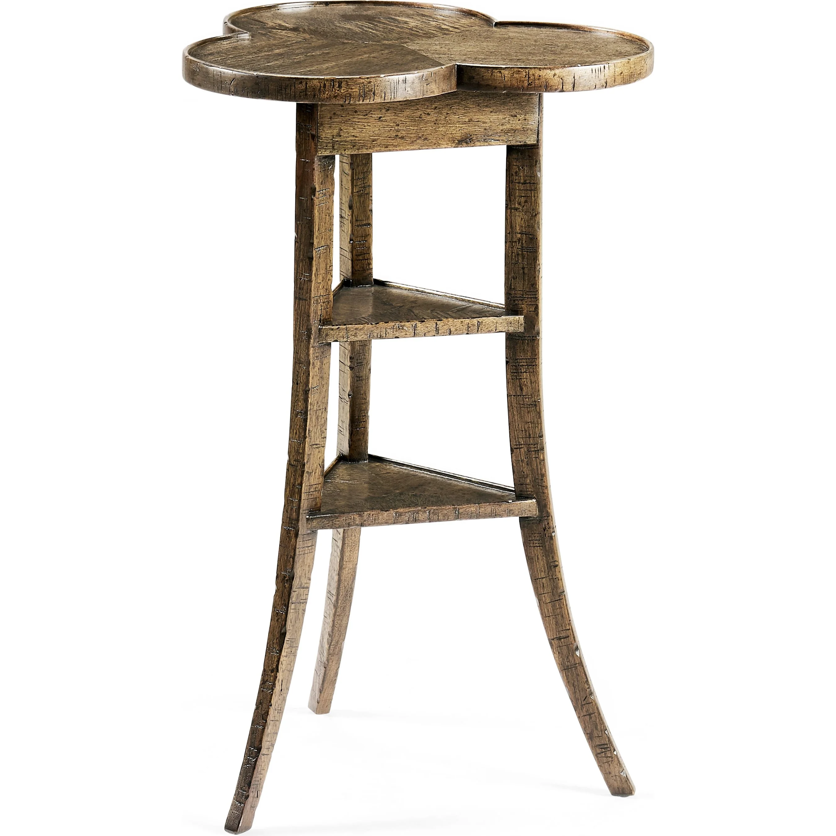 Casual Accents Medium Driftwood Trefoil Side Table