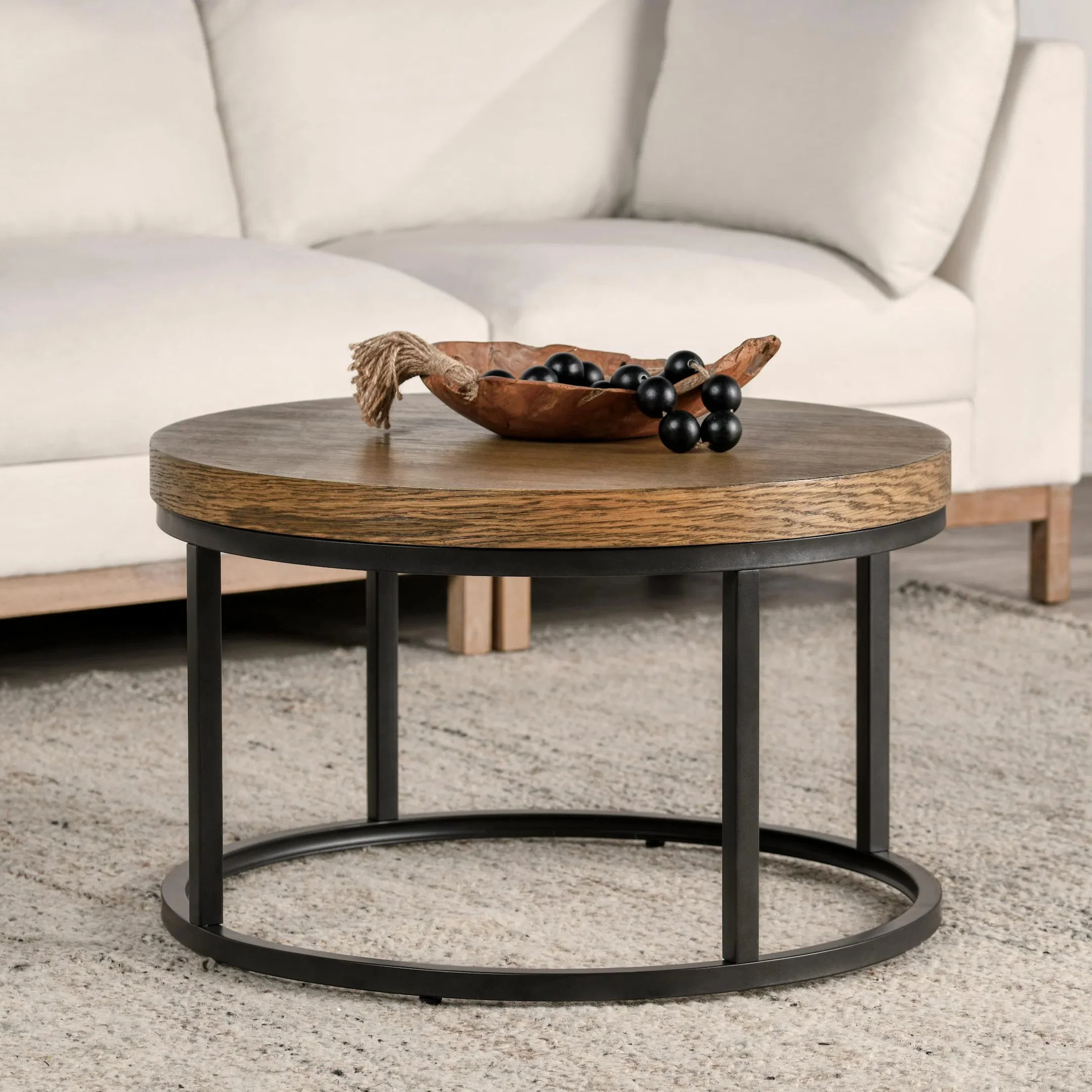 Catta Round Wood Coffee Table - Image 7