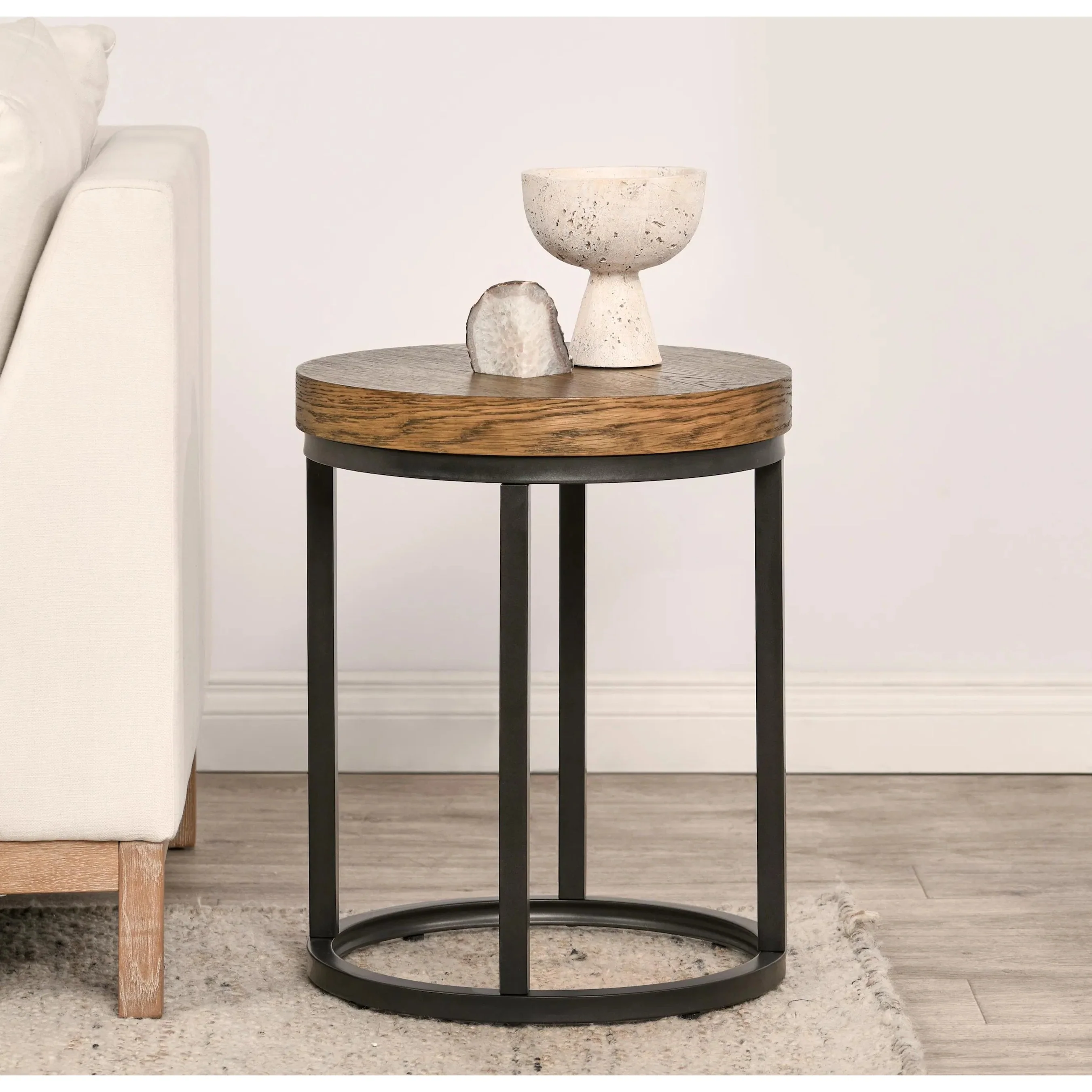 Catta Round Wood End Table - Image 7