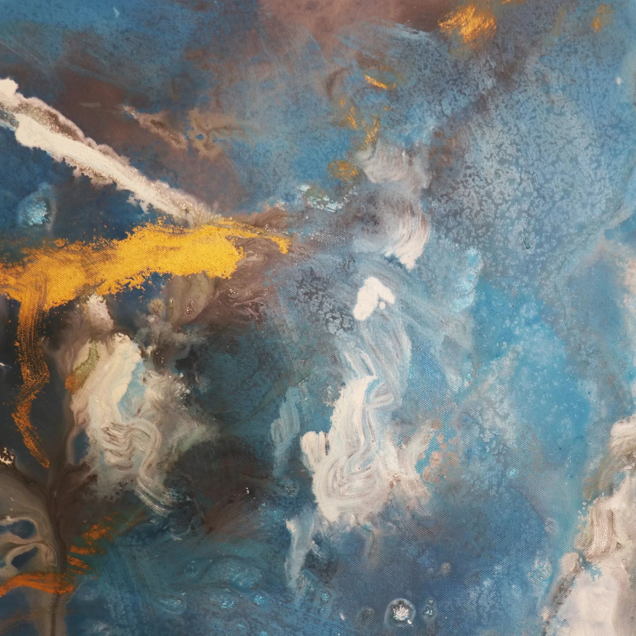 Cerulean — Handpainted Abstract Oil Painting on Canvas - PG-2281 - Image 3