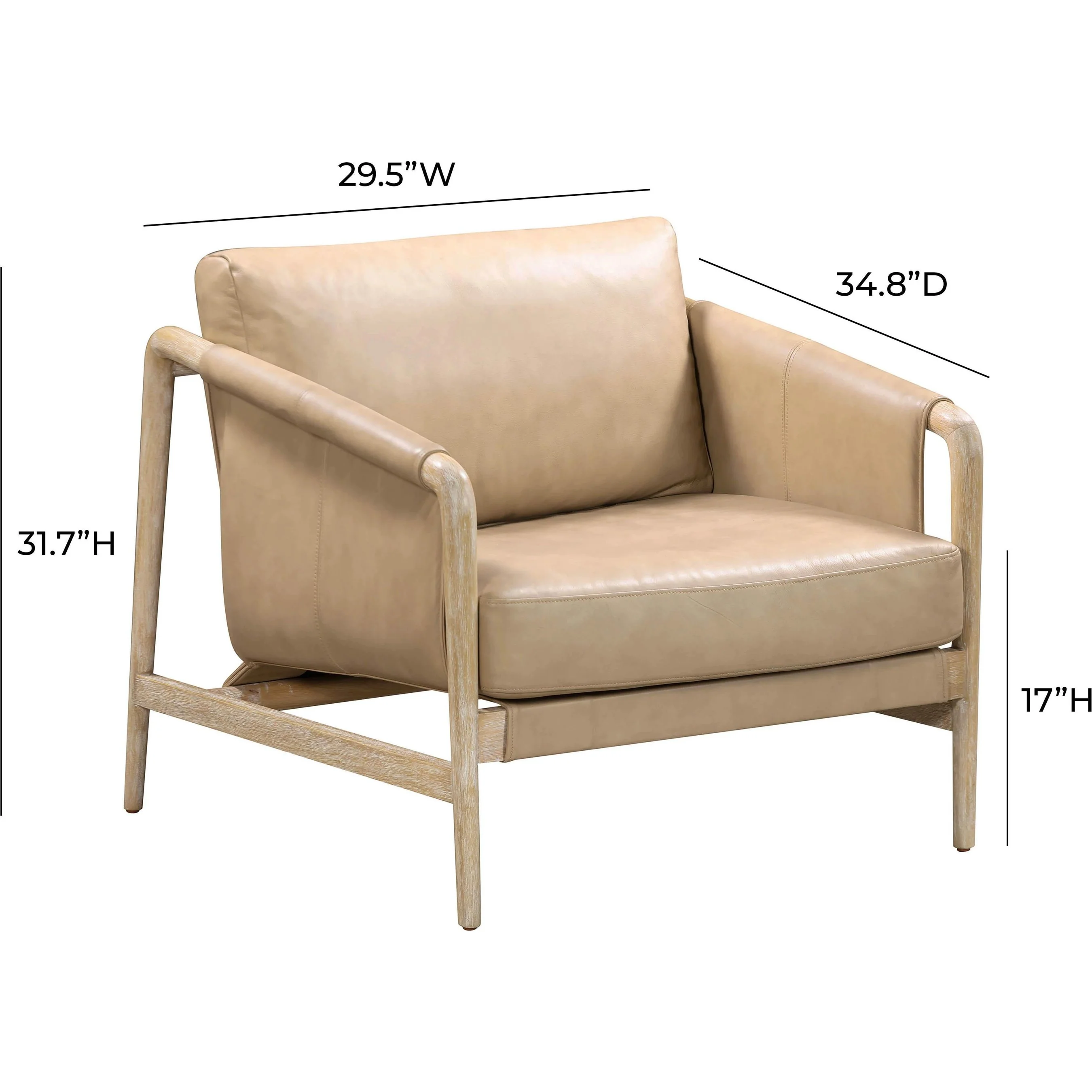 Chakka Genuine Leather Accent Chair - Image 5