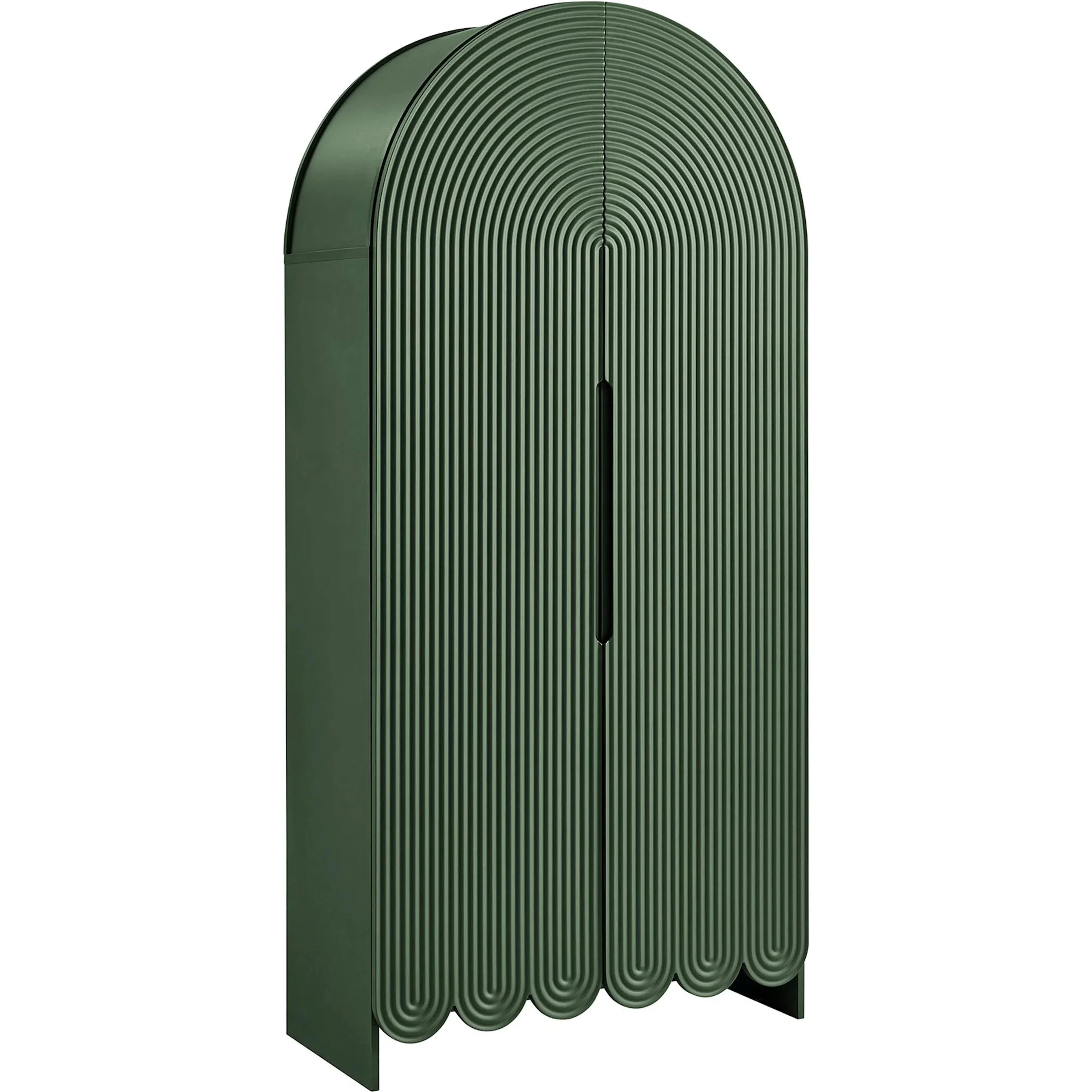 Champaign 78" Fluted and Scalloped Arched Storage Cabinet