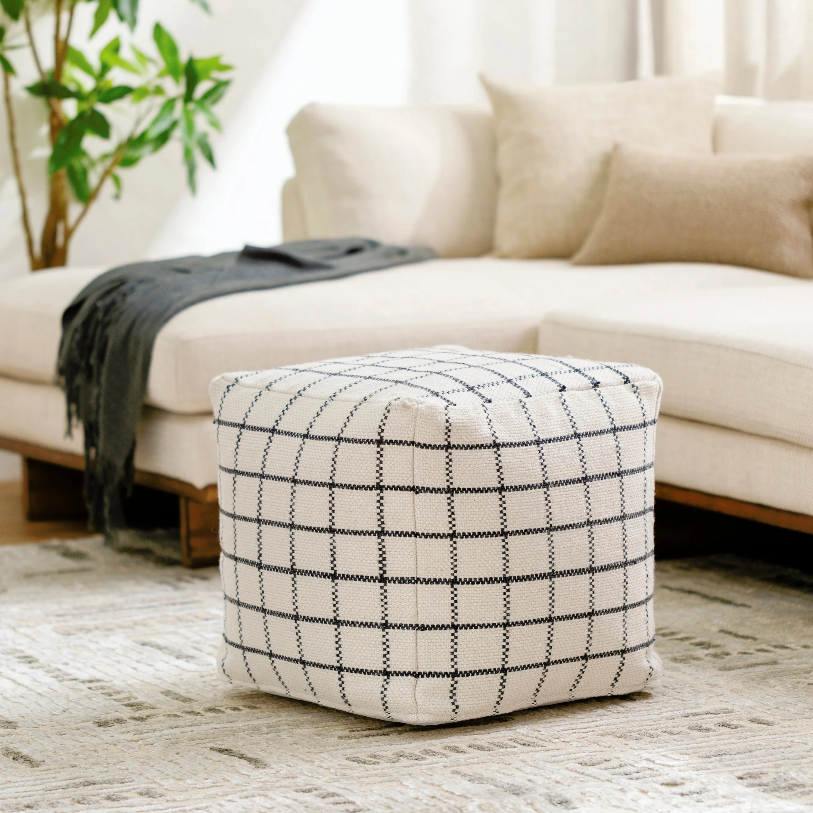 Charmaine Indoor/Outdoor Pouf - Image 3