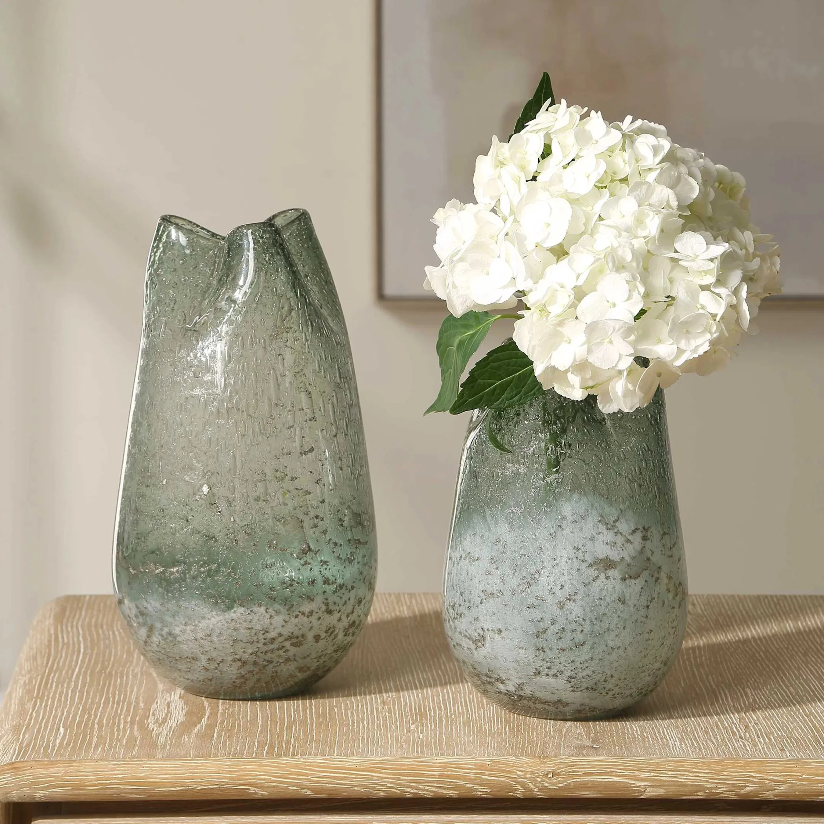 Chianti Seeded Glass Vases - Image 3