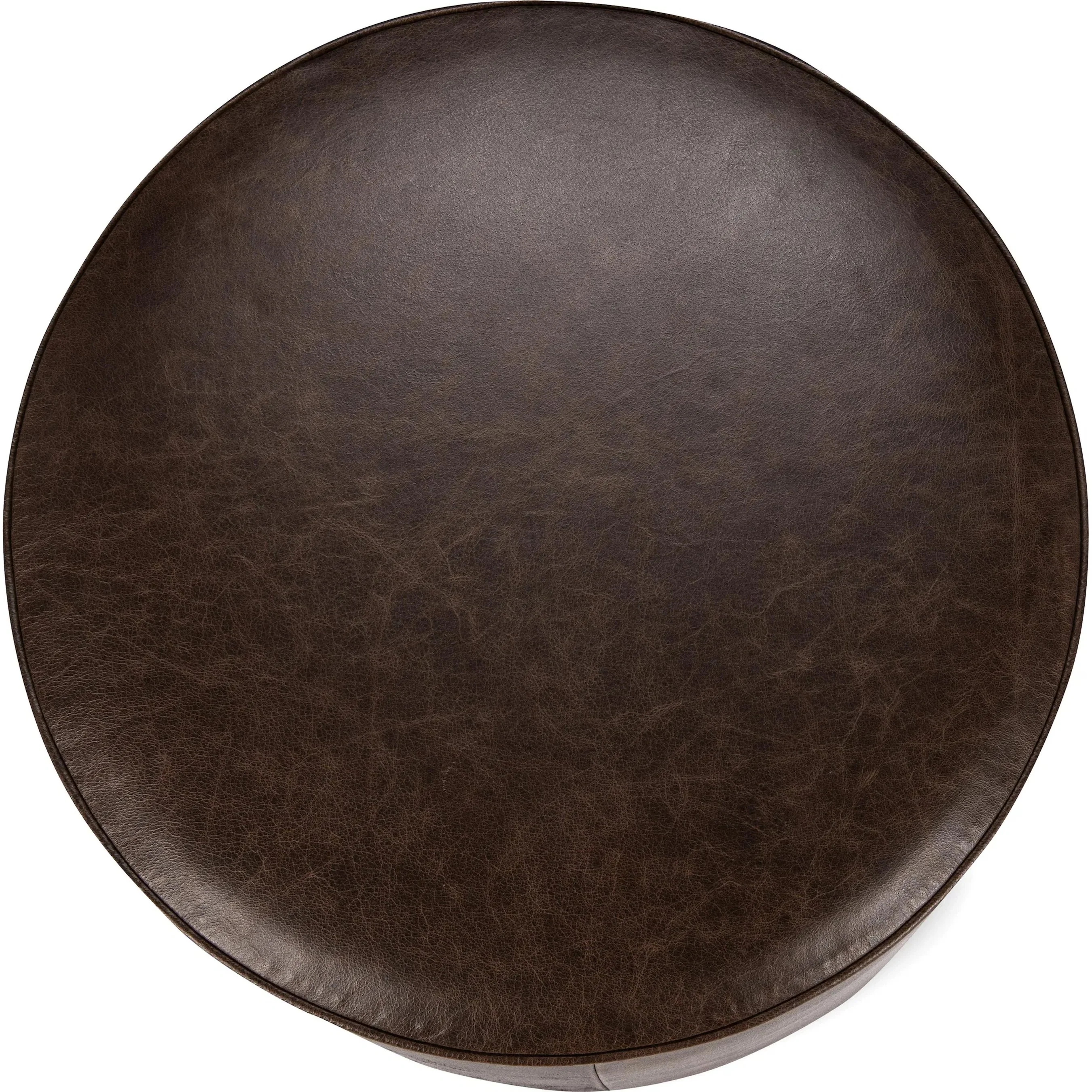 Clair Leather Round End Table - Image 2