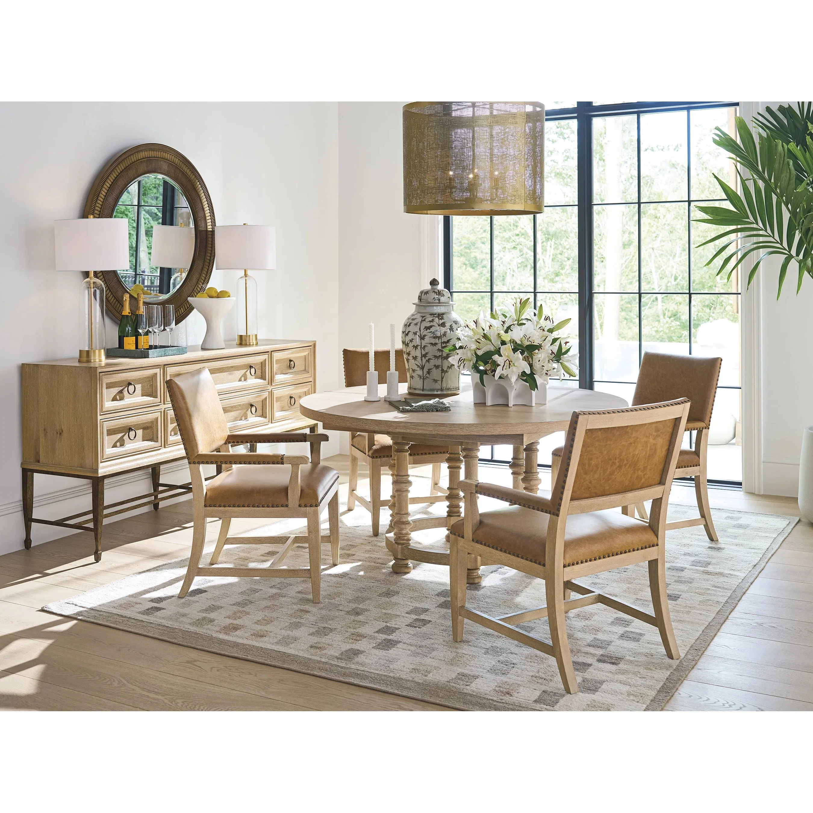 Colburn Leather Upholstered Arm Chair - Image 3