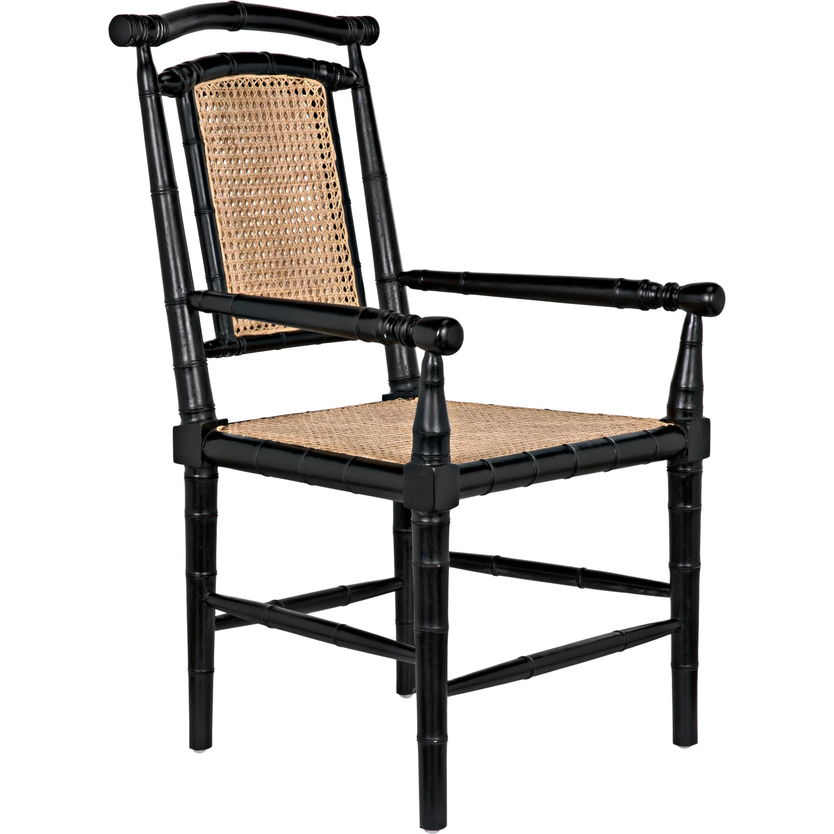 Colonial Bamboo Arm Chair - Image 3