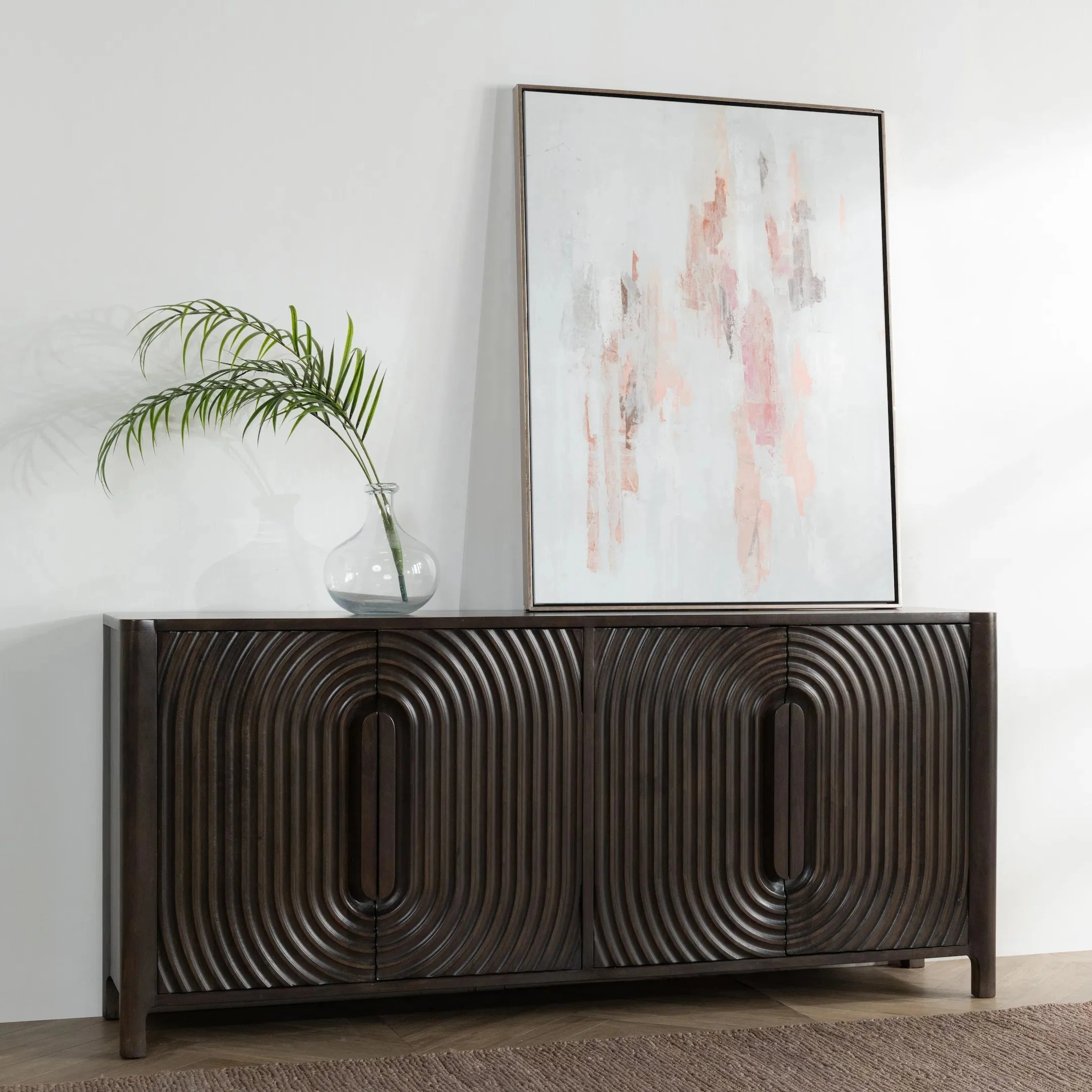 Colson 4-Door Mango Wood Buffet Sideboard - Image 12