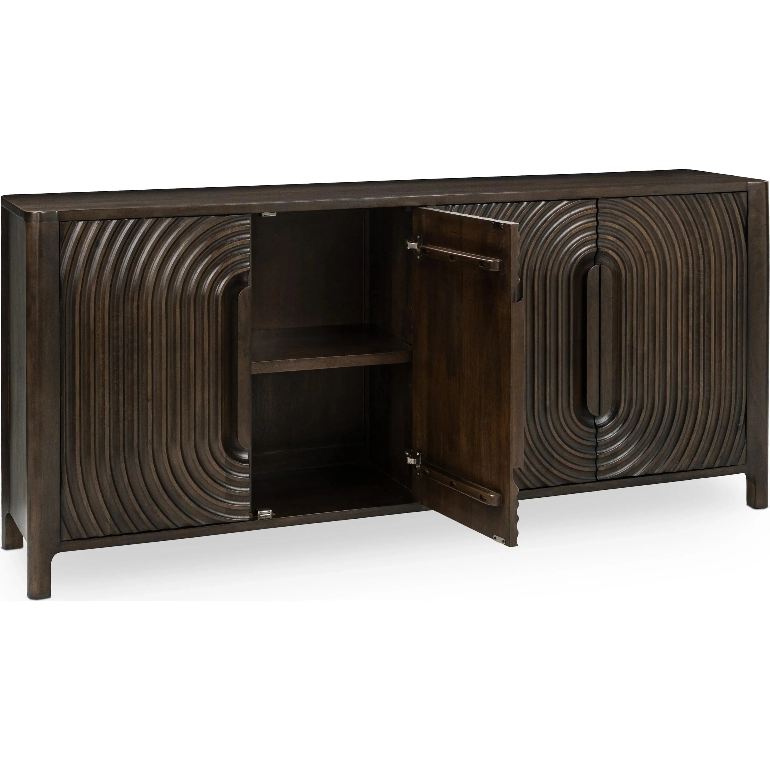 Colson 4-Door Mango Wood Buffet Sideboard - Image 3