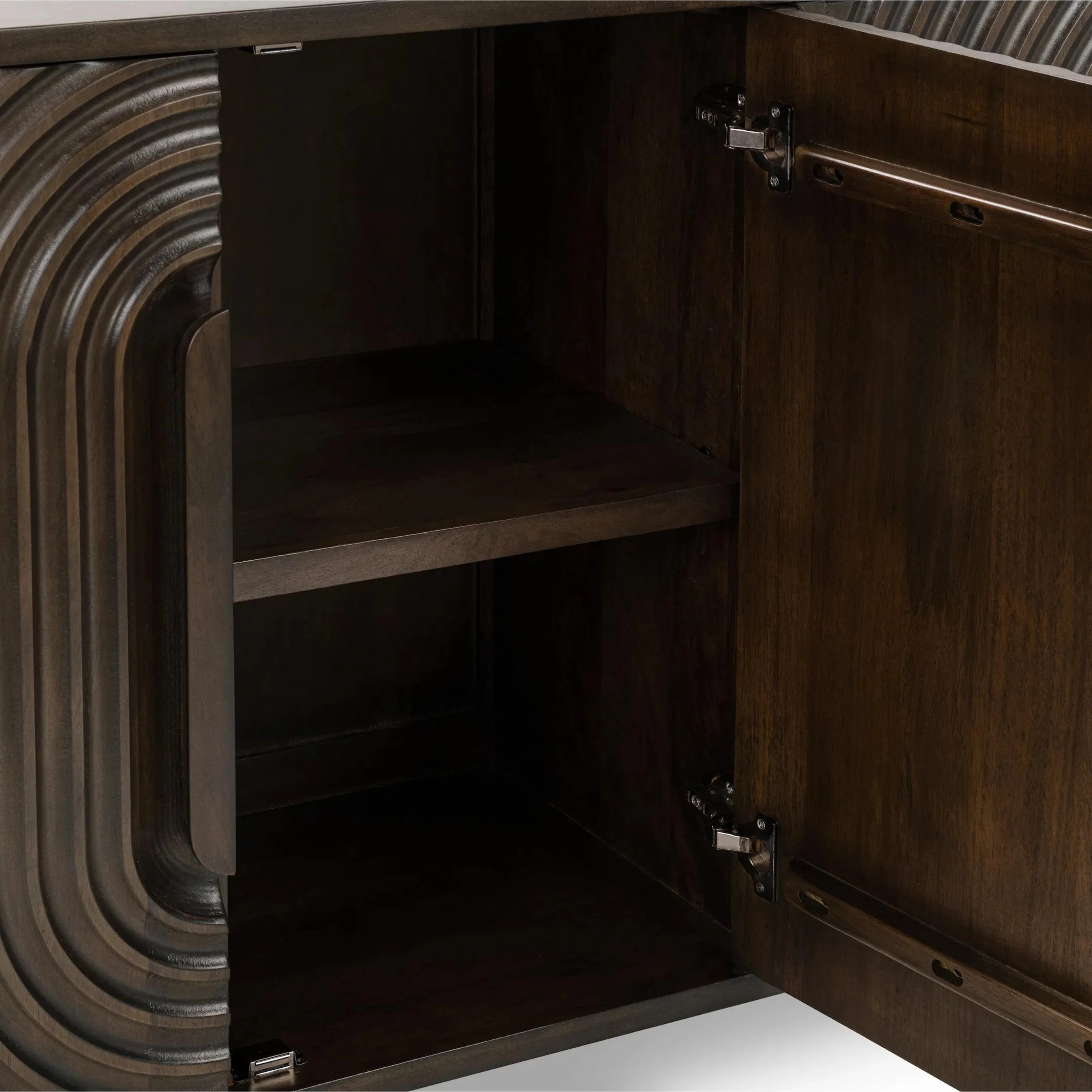 Colson 4-Door Mango Wood Buffet Sideboard - Image 7