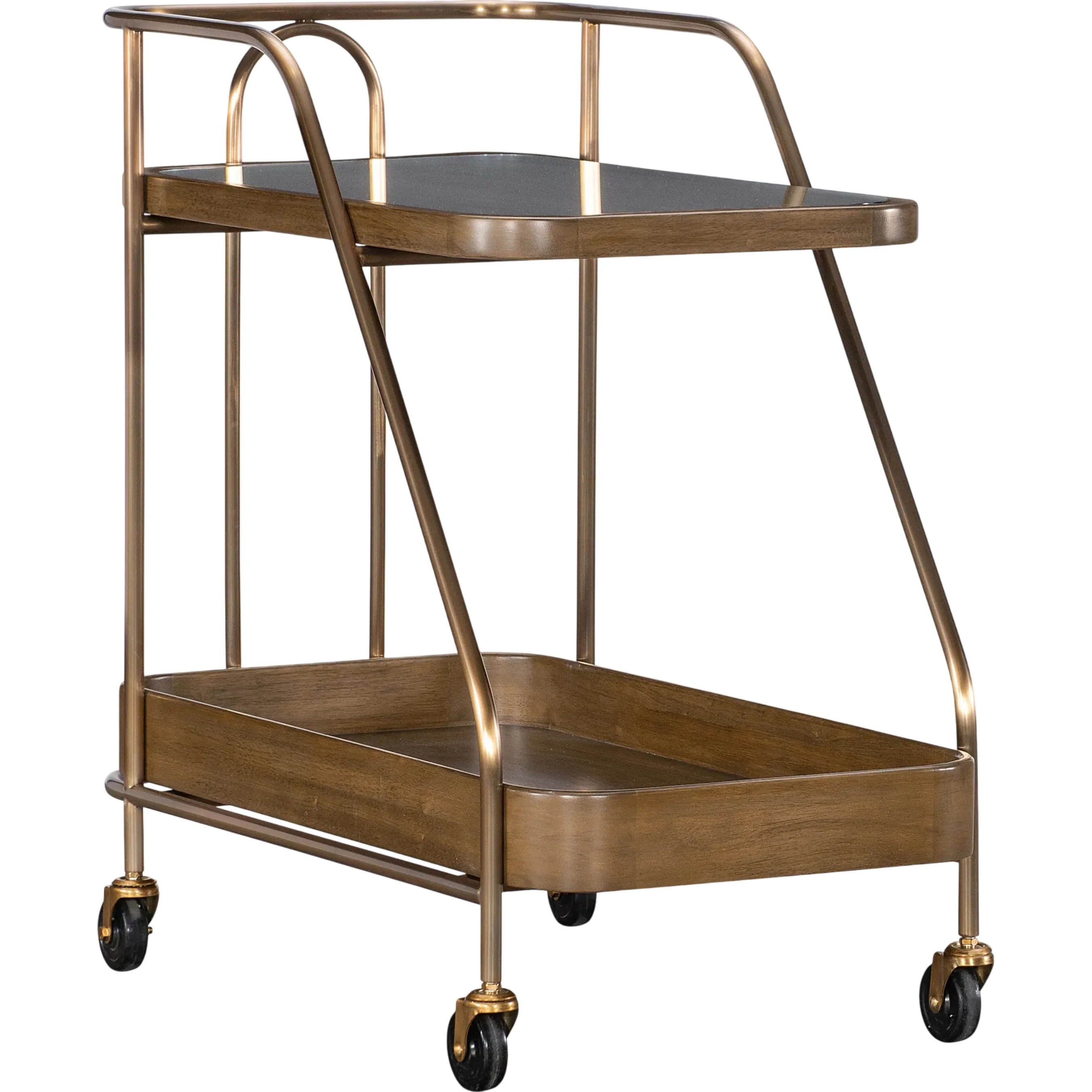 Commerce and Market Walnut Wine and Bar Cart