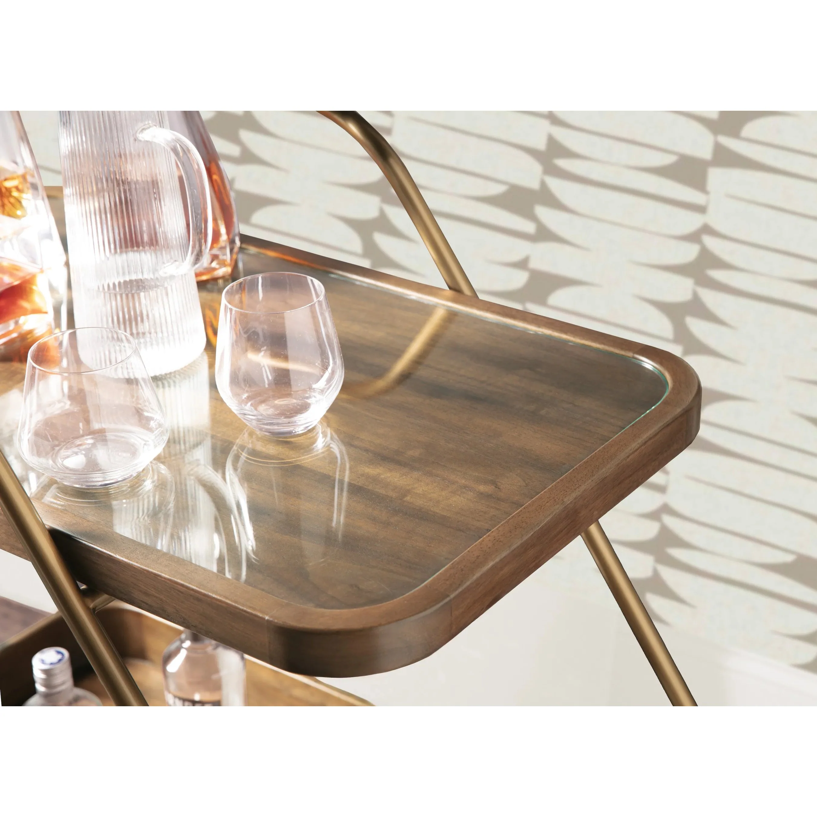 Commerce and Market Walnut Wine and Bar Cart - Image 6