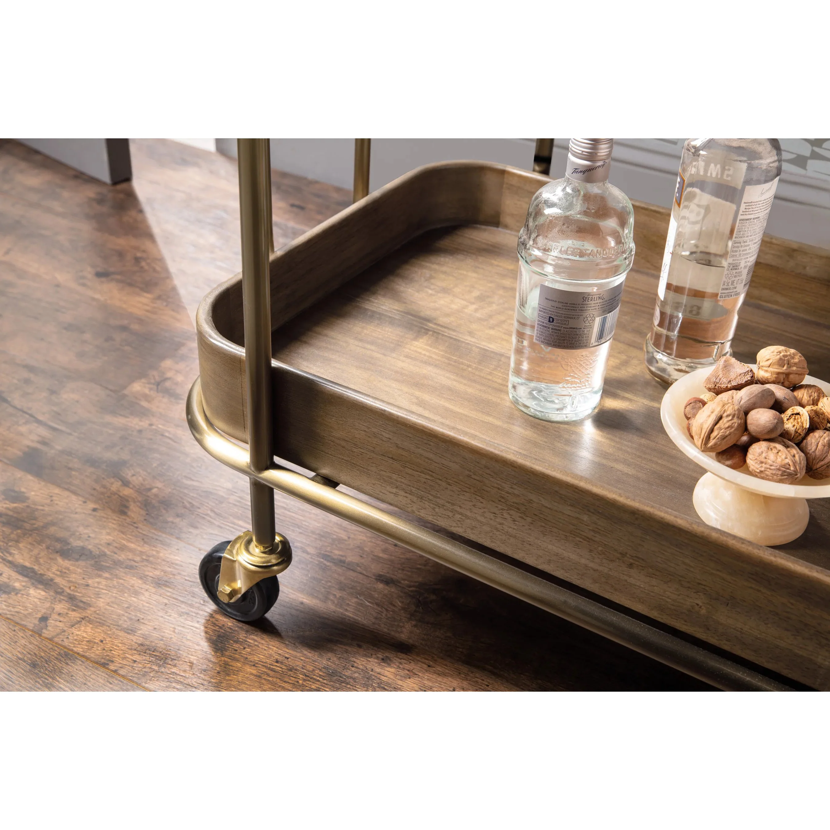 Commerce and Market Walnut Wine and Bar Cart - Image 8