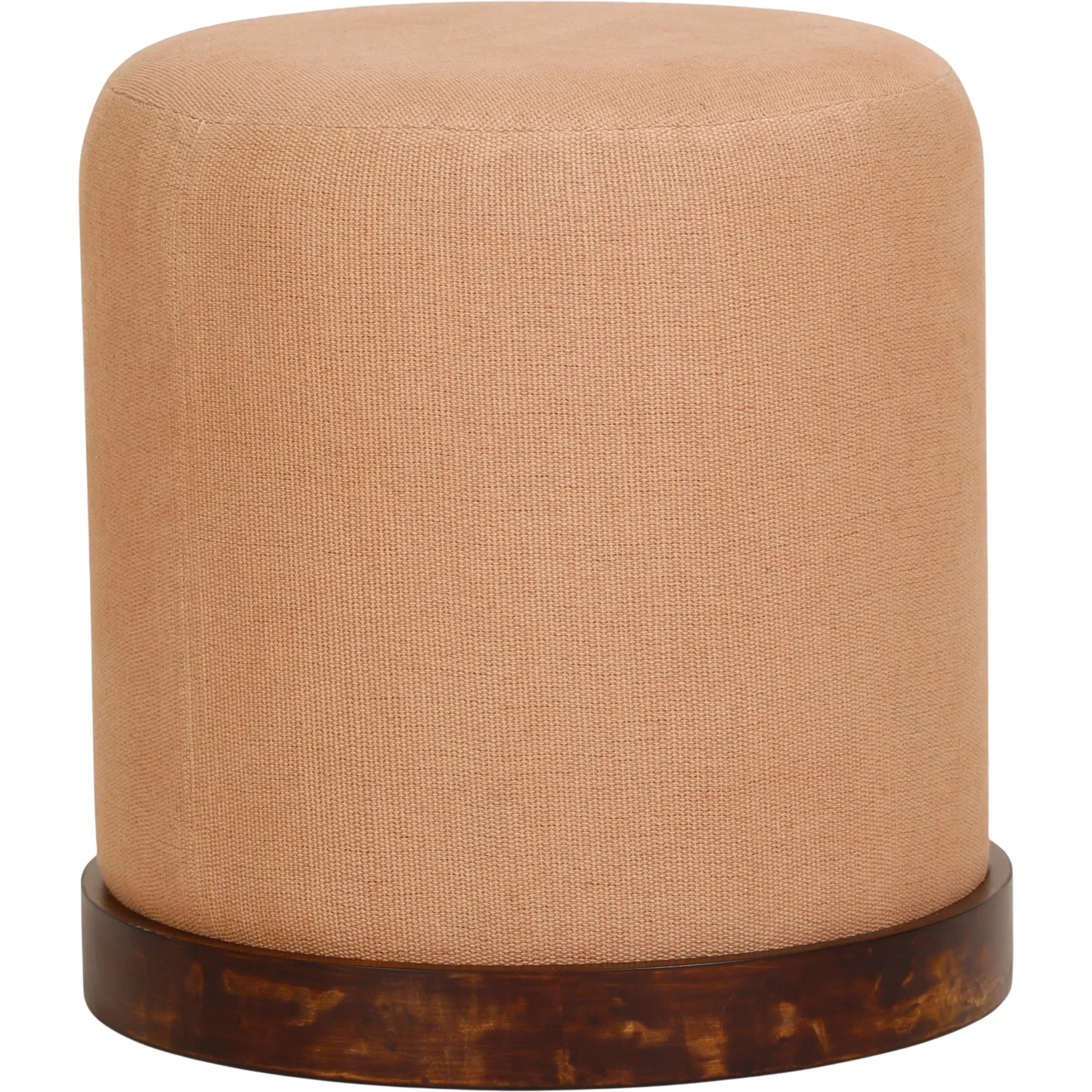 Como Burl Cotton Jute Contract-Grade Accent Stool
