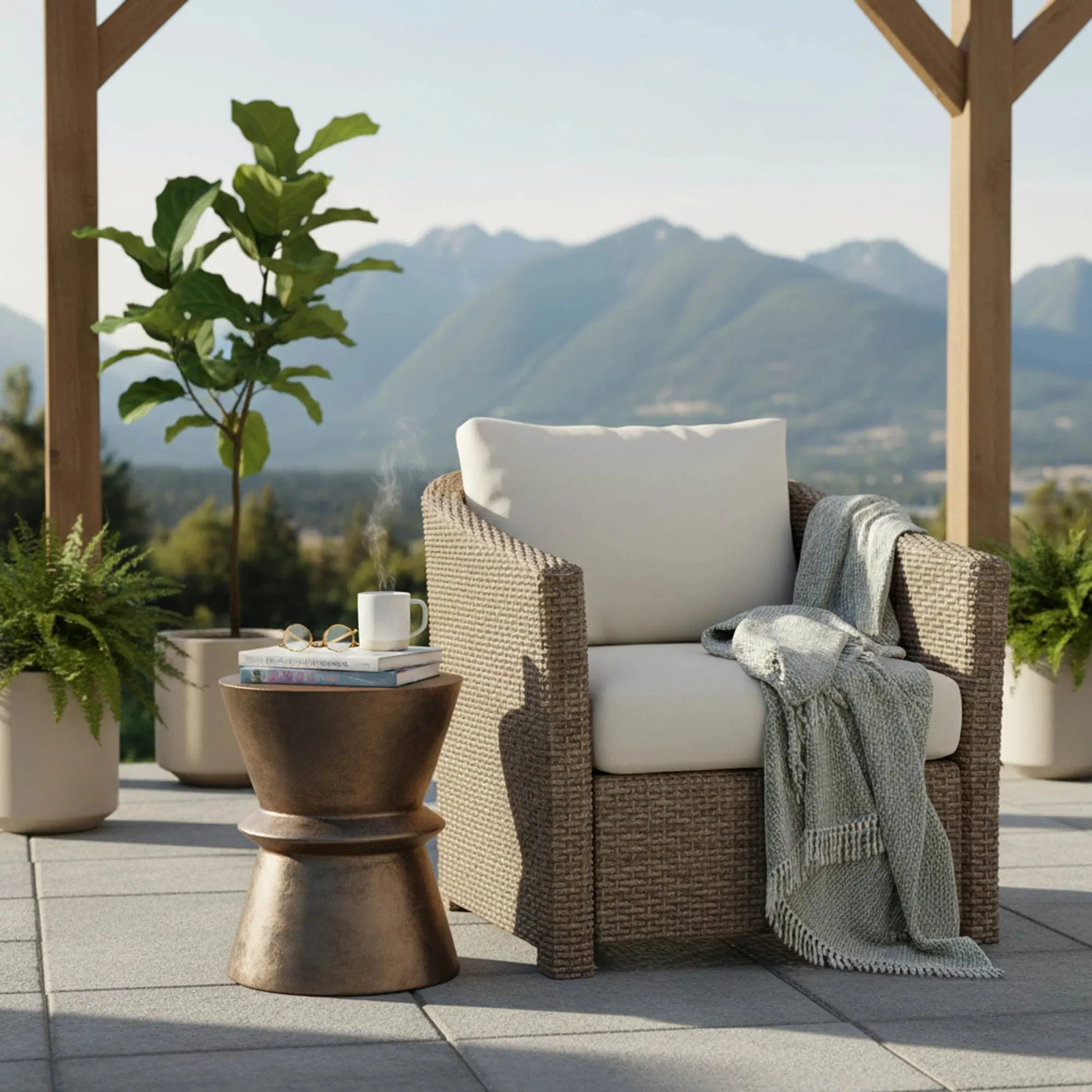 Concrete Hourglass Side Table - Image 10