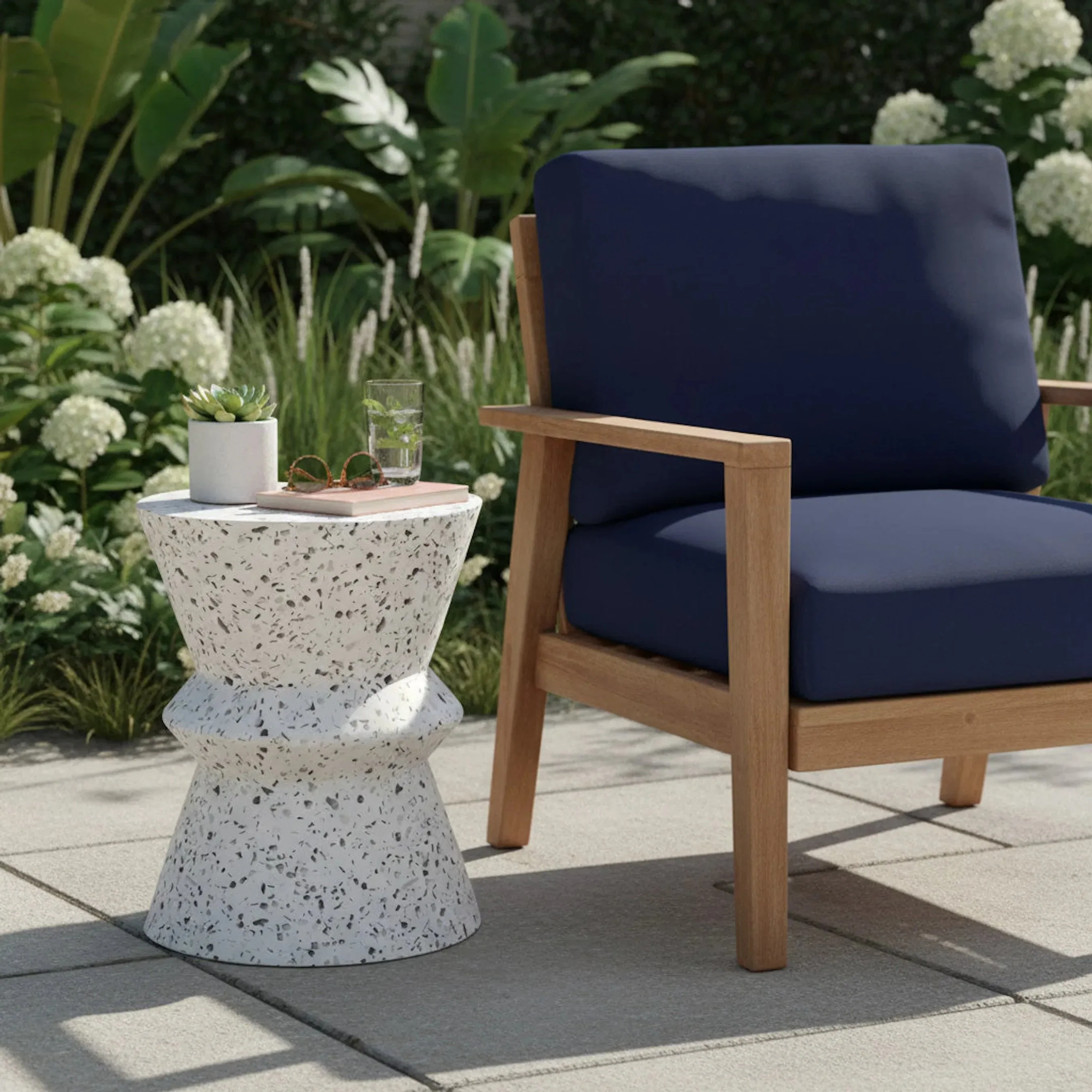 Concrete Hourglass Side Table - Image 11