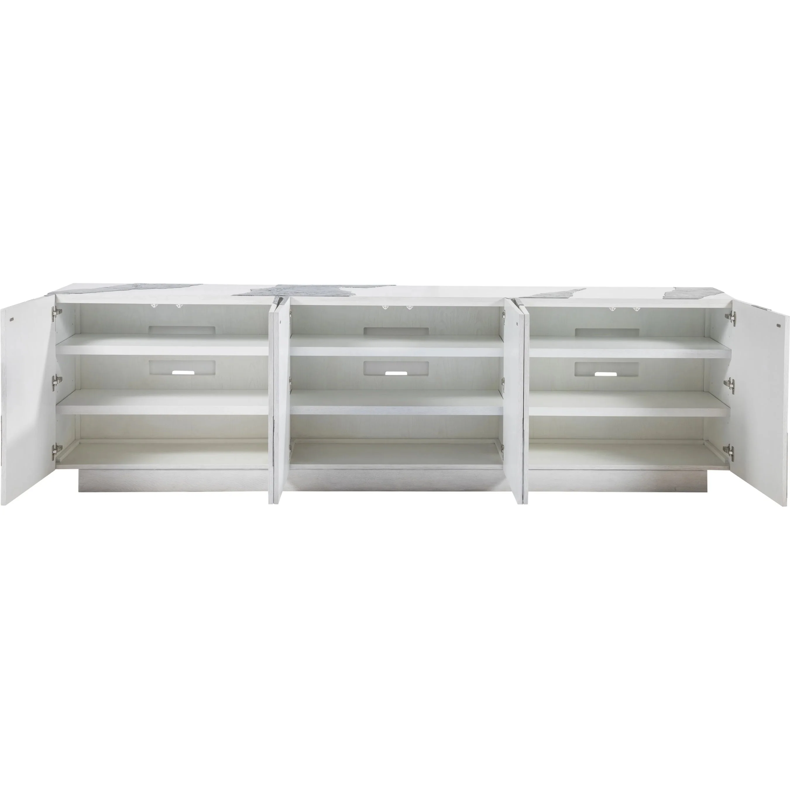 Contago White Long Media Console - Image 2