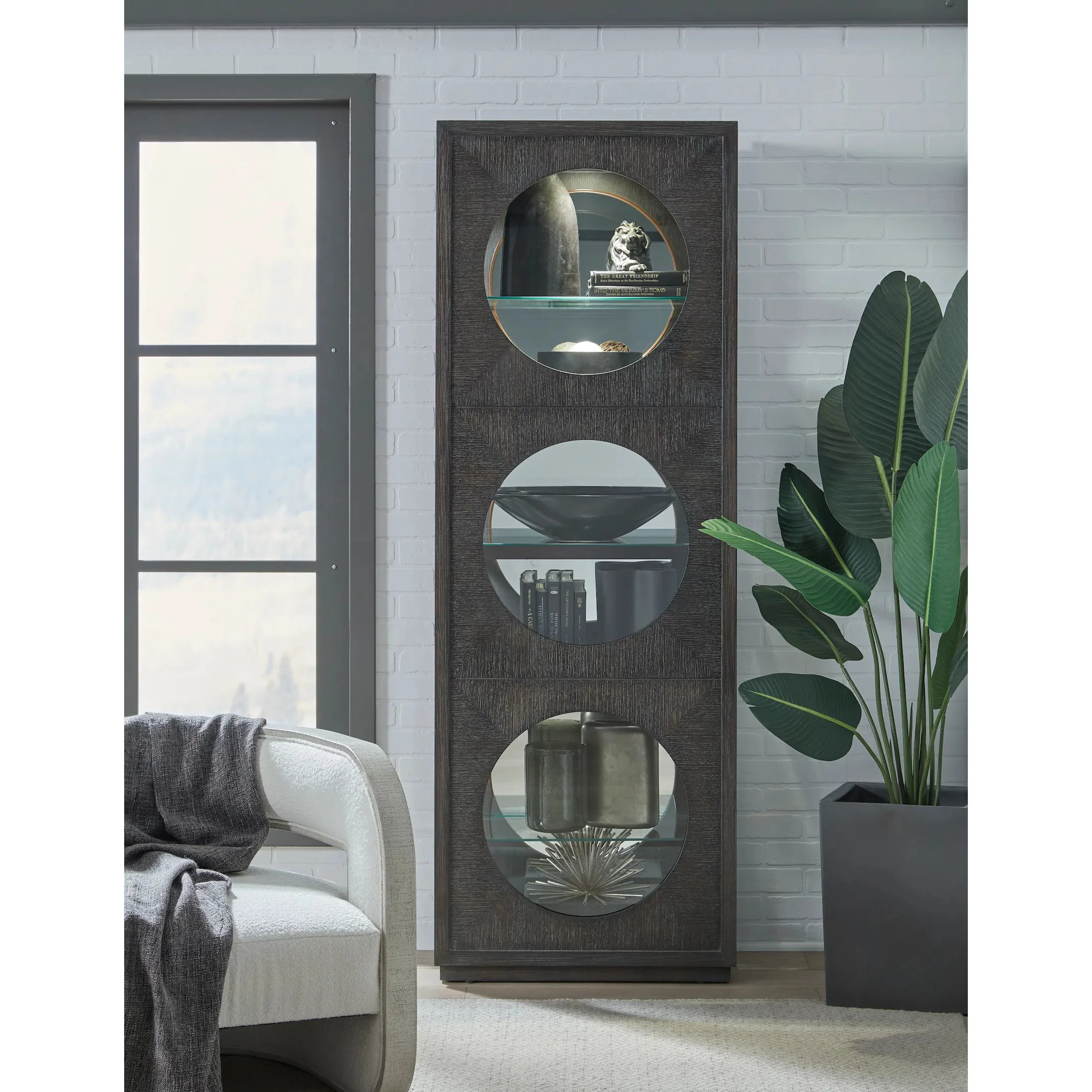 Contemporary Side Entry Curio Cabinet - Image 7