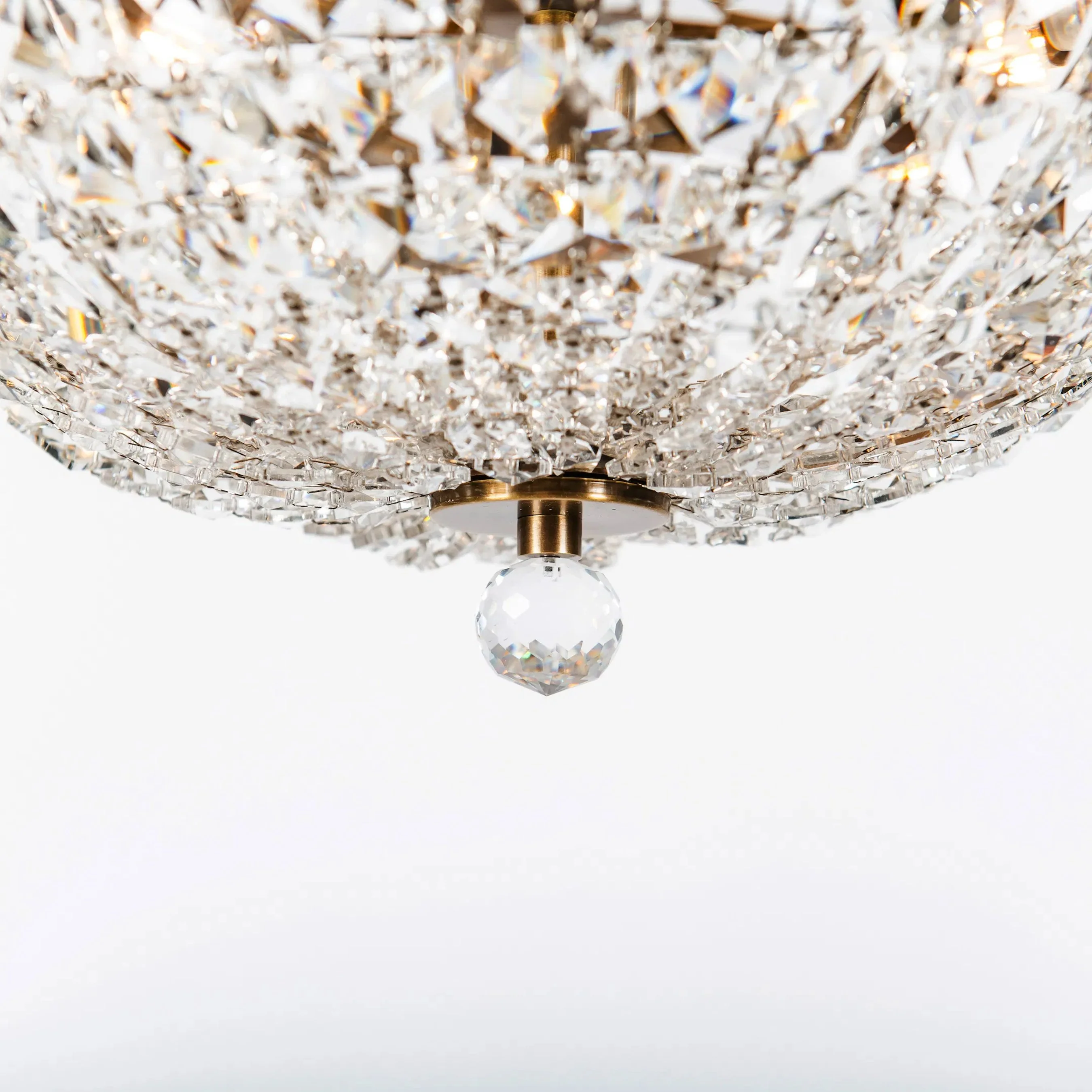 Crystal Baller 3 Light Leaded Crystal Empire Semi-Flush Mount - Image 6