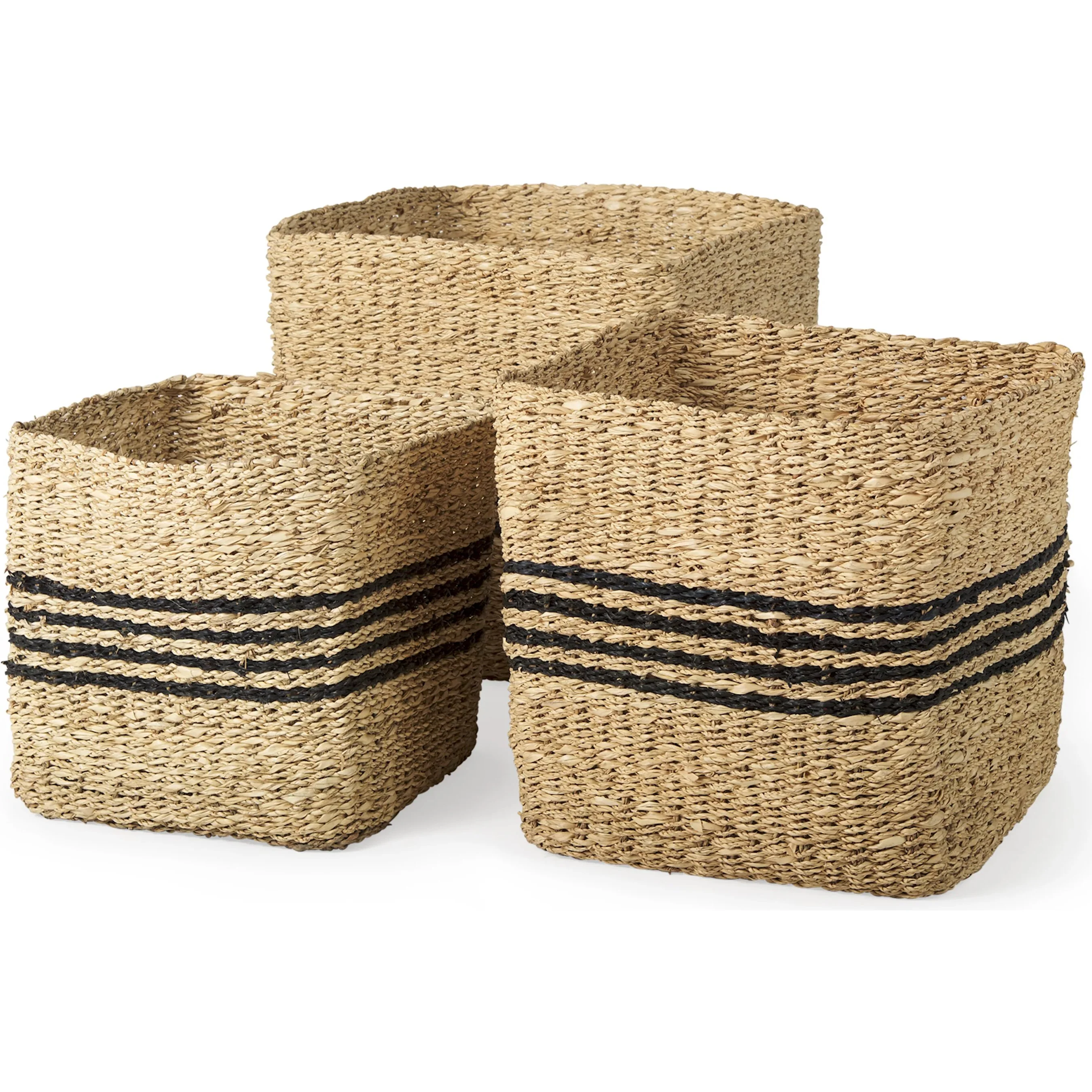 Cullen Grey Twisted Square Basket