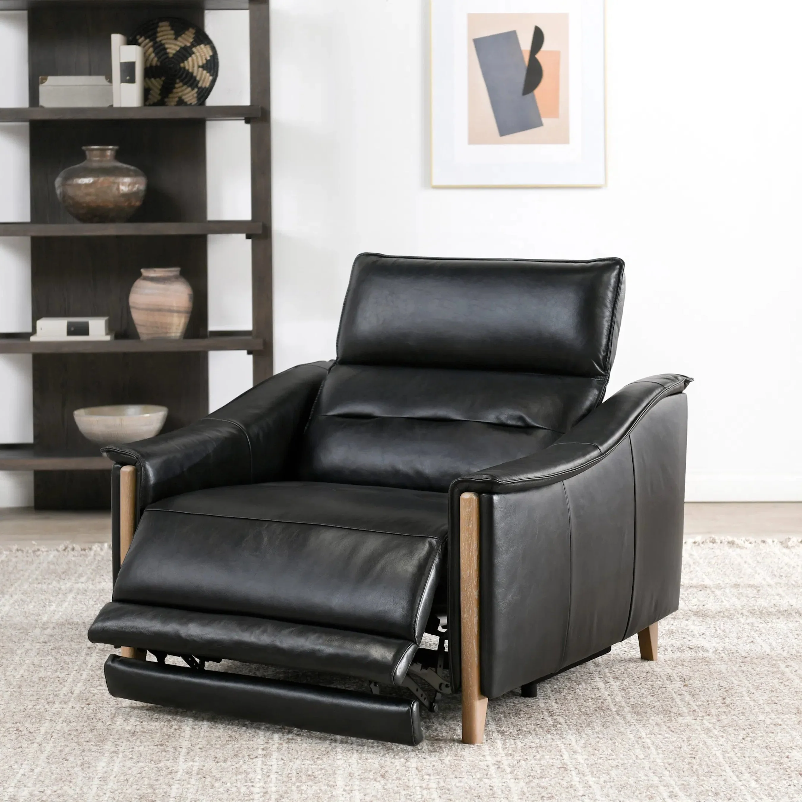 Cullman Leather Power Recliner Accent Chair - Image 12