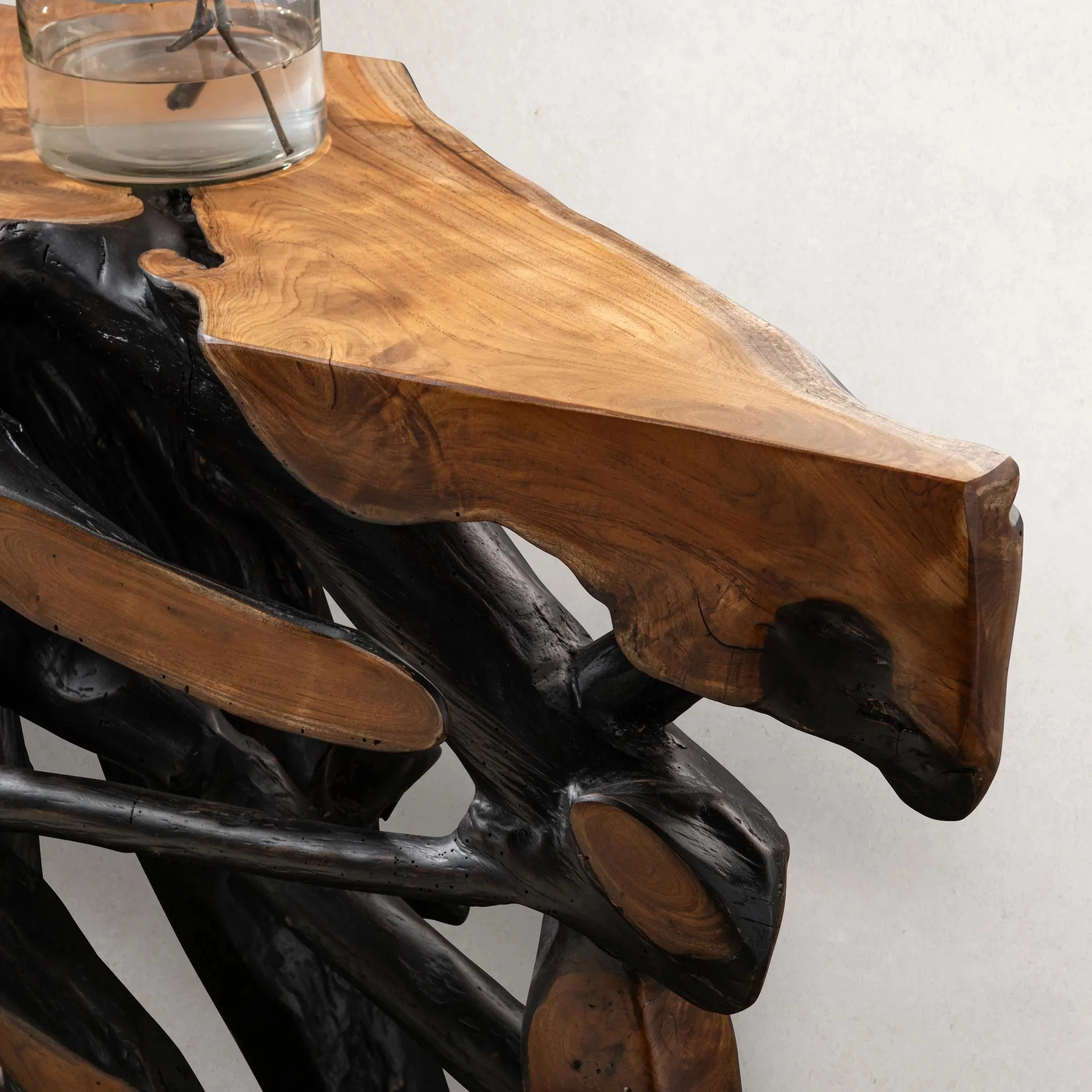 Cypress Teak Wood Root Console Table - Image 11