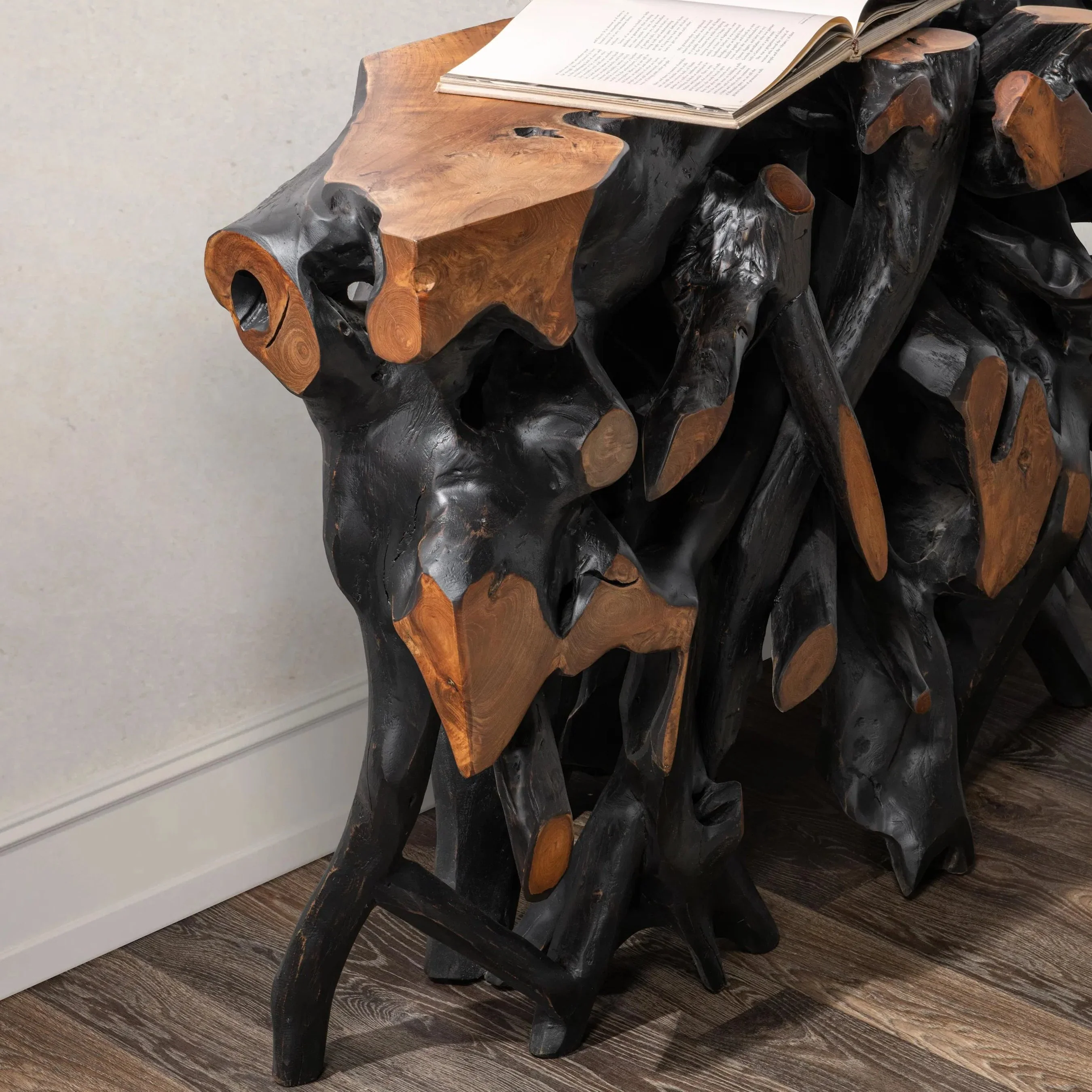 Cypress Teak Wood Root Console Table - Image 17
