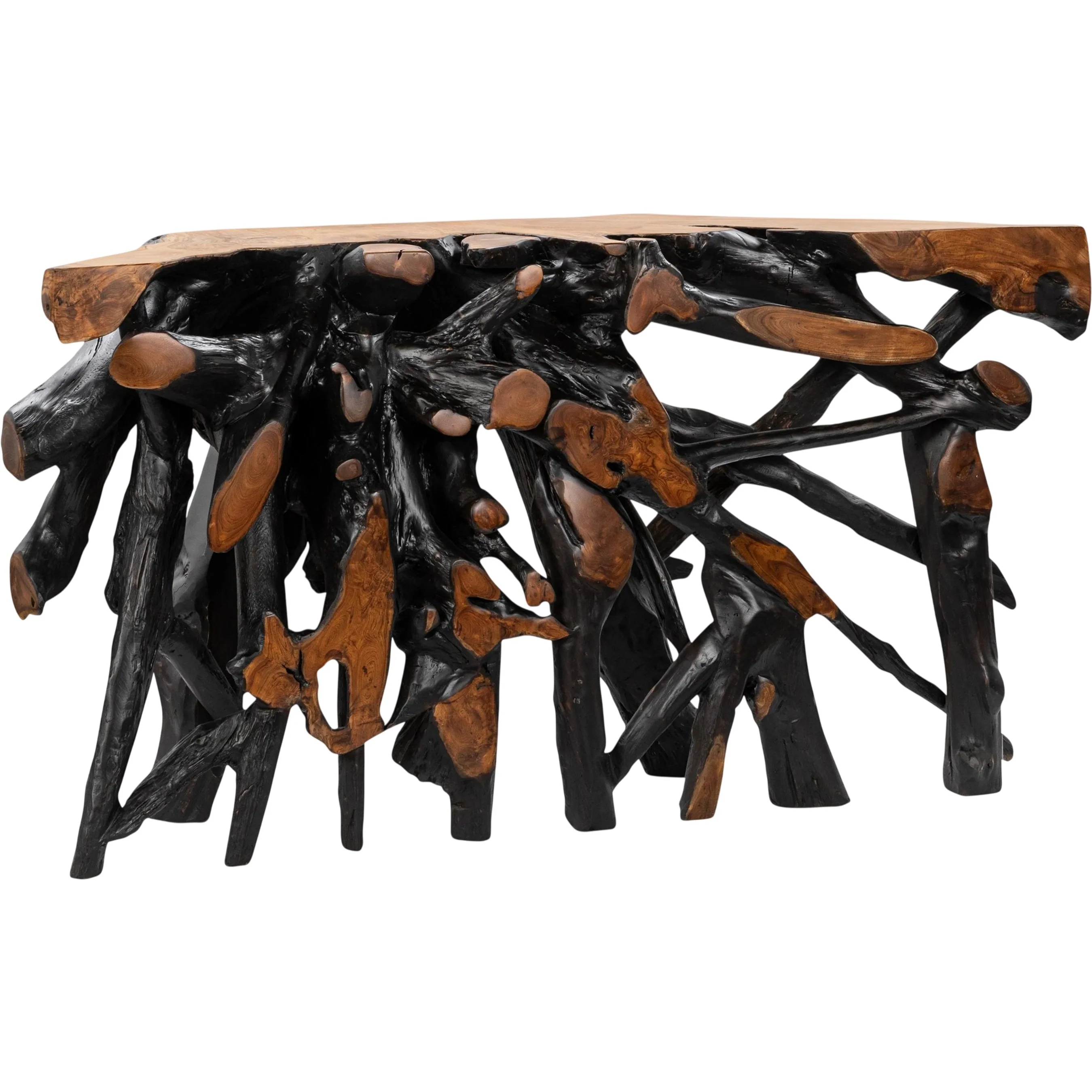 Cypress Teak Wood Root Console Table - Image 2